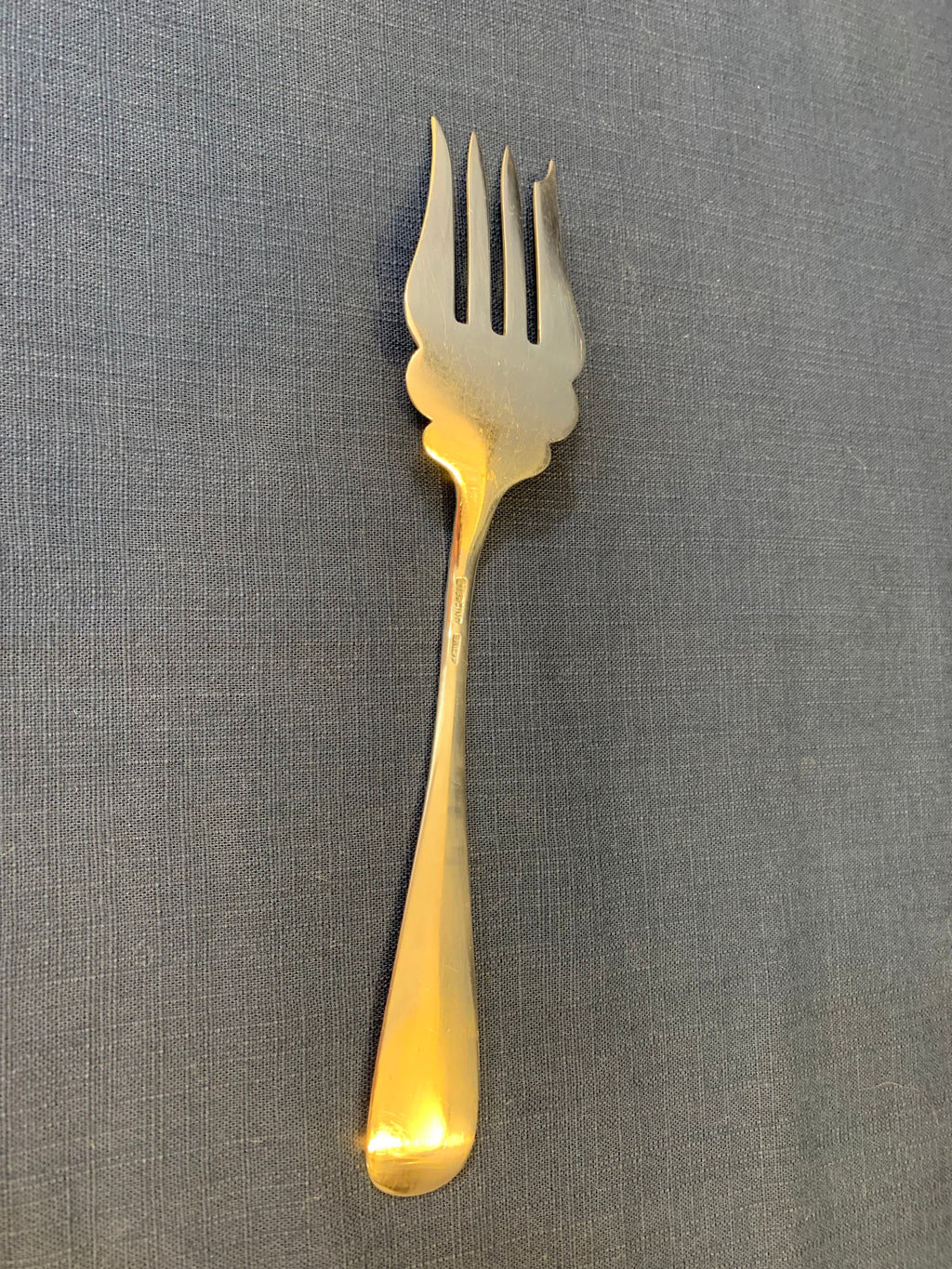 Stieff Rose Large Sterling Meat Fork No Monogram