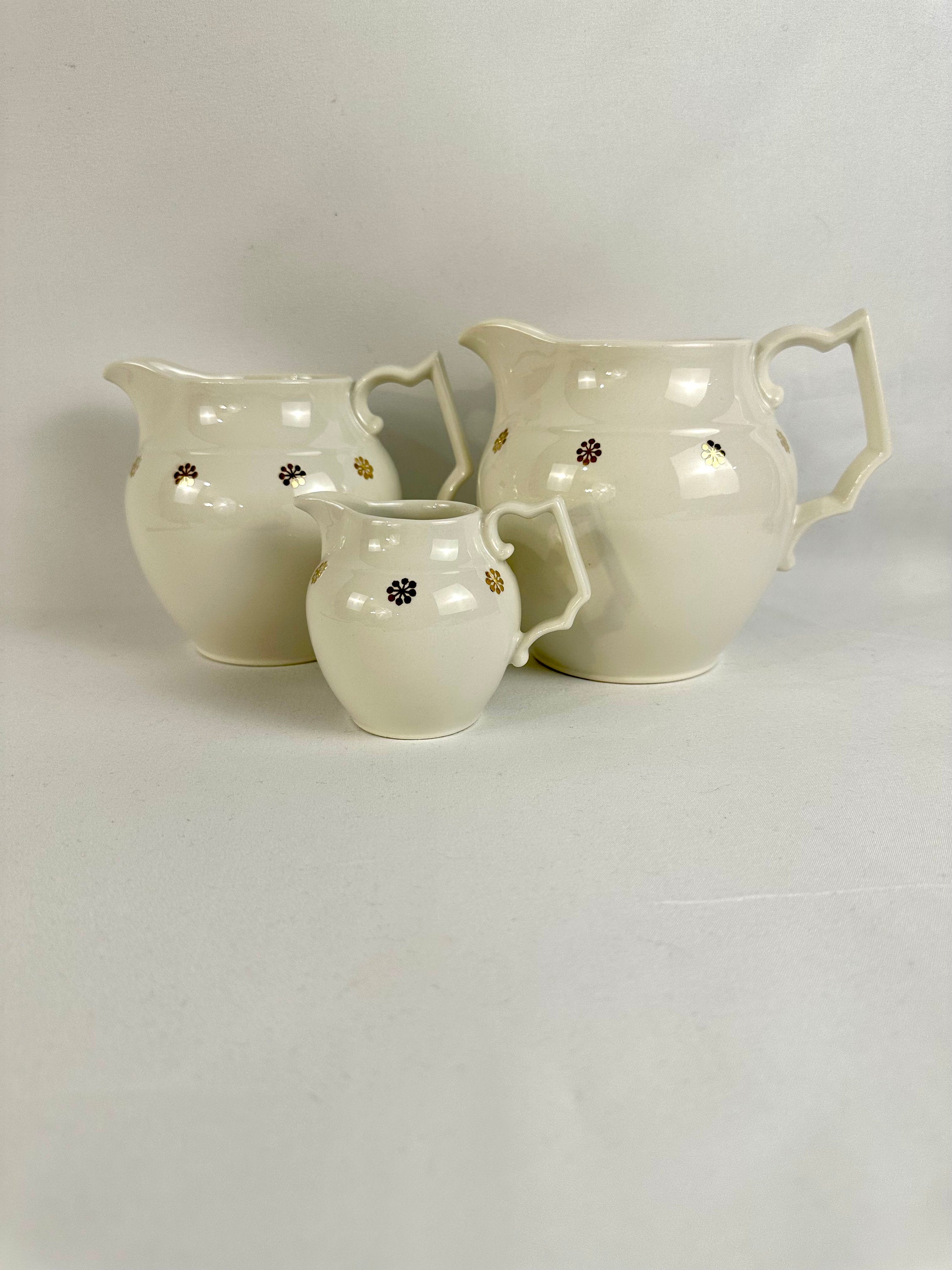 3 Hall Pottery Pitchers