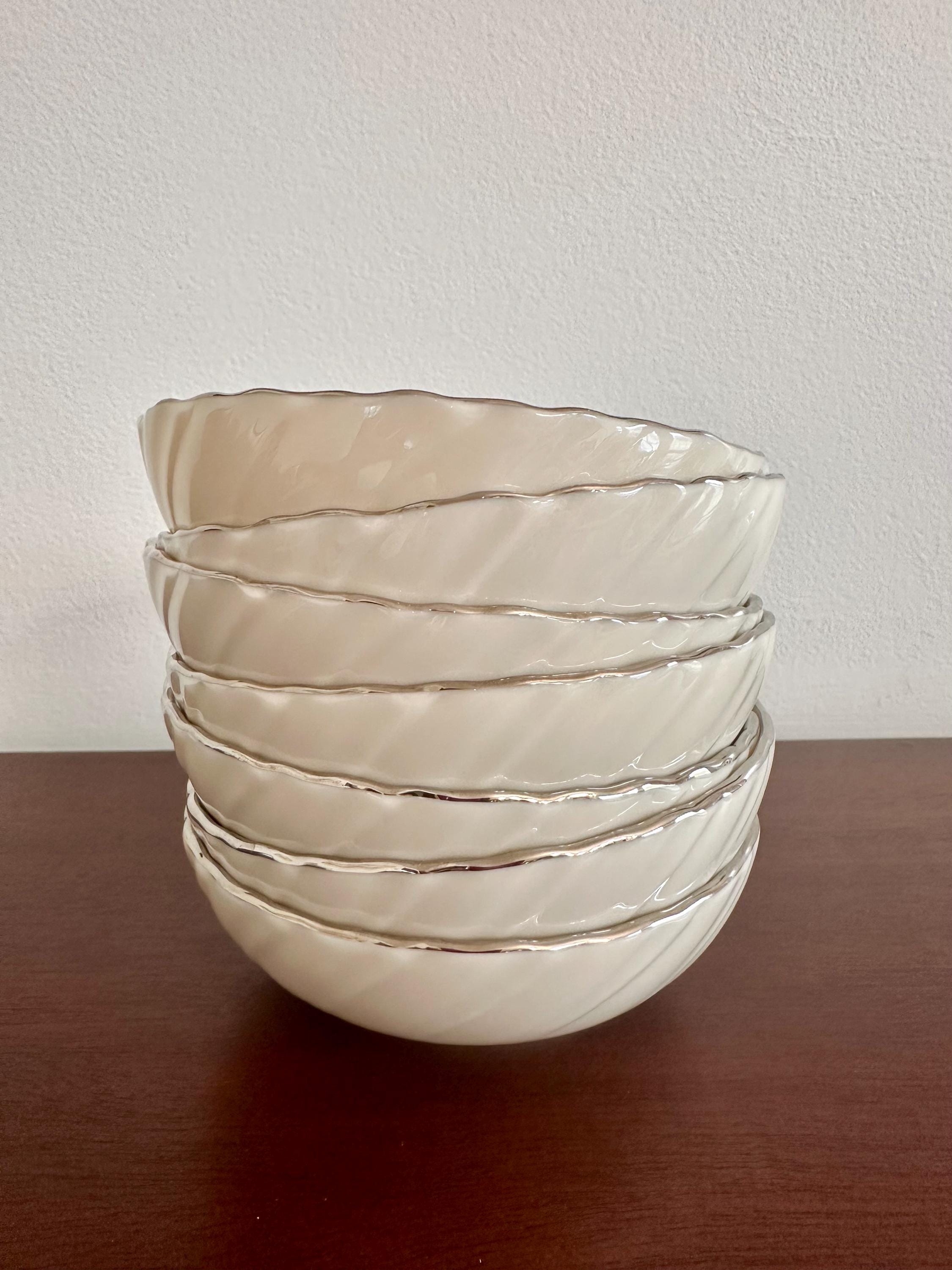 7 Lenox Weatherly Coupe Cereal Bowls