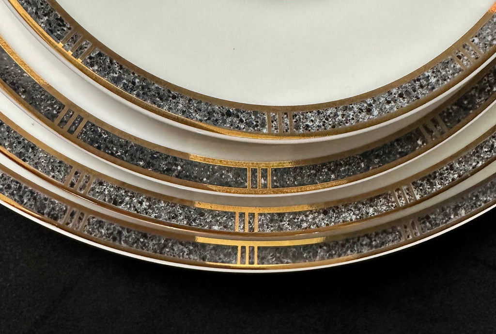 Place Settings of Bernardaud Antinea Anthracite