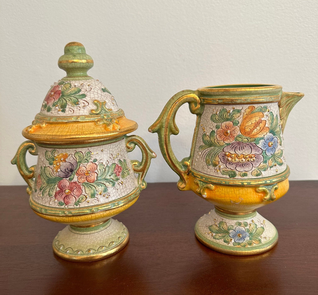 Hand Made Veneto Flair Coffee Tea Set Italian Pottery