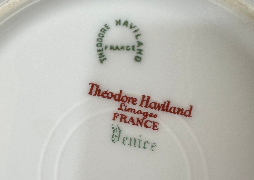 Two Rare Antique Haviland Dinner Plates in the Venice pattern