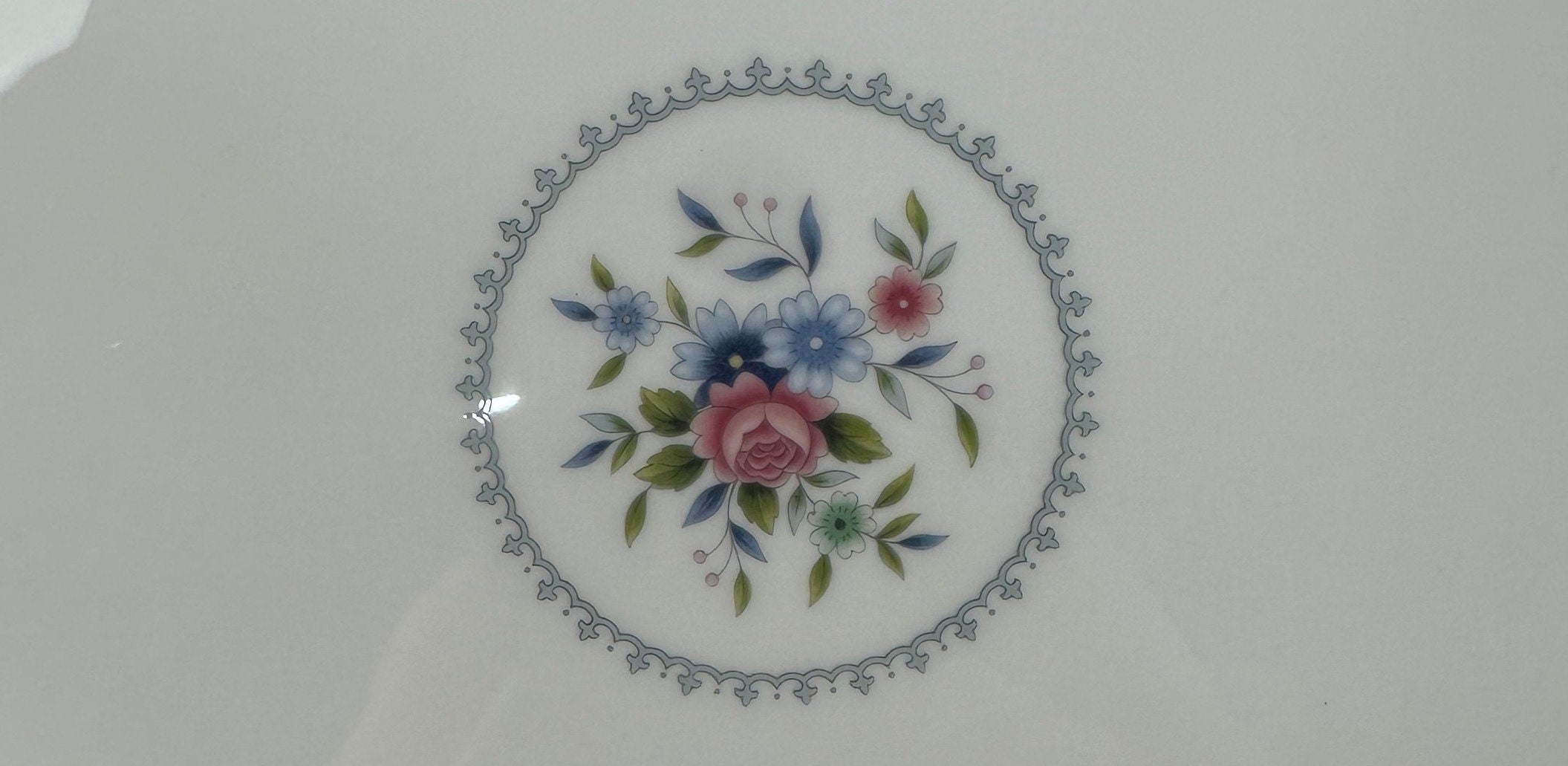 14” Wedgwood Platter in the Rosedale Pattern