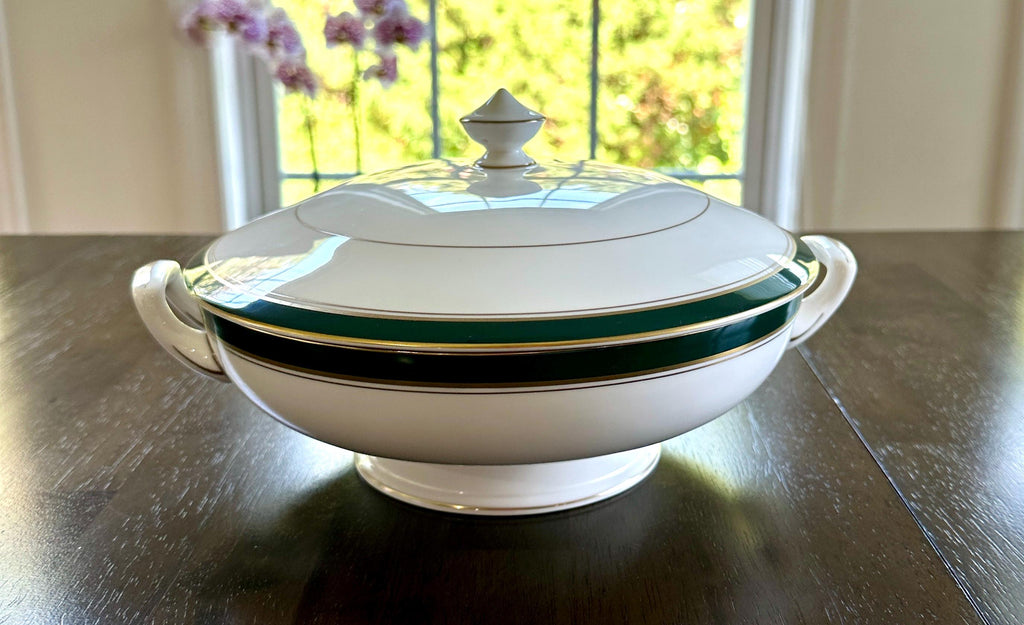 Royal Worcester Howard Leather Green Covered Bowl