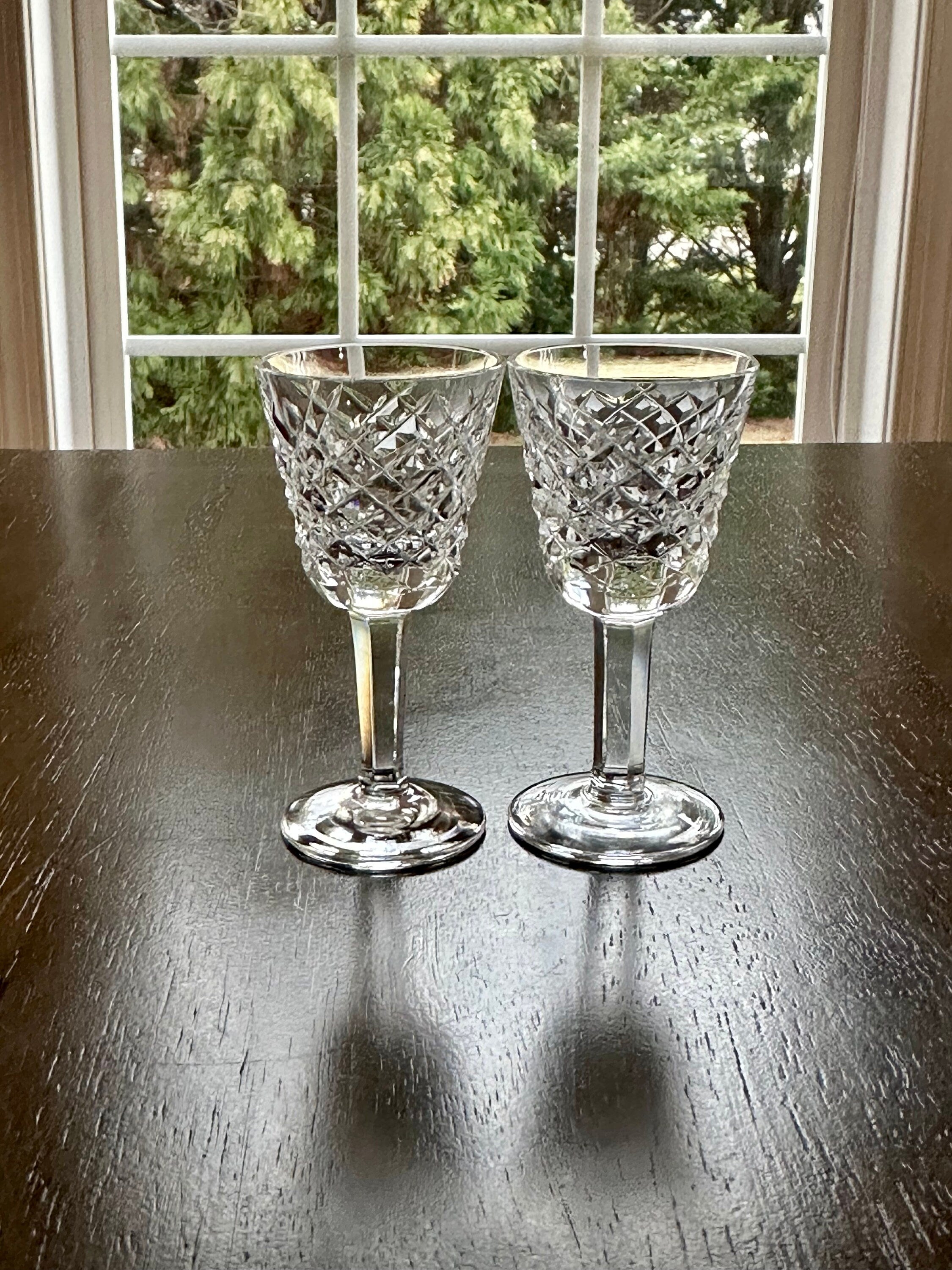 2 Waterford Alana Crystal Liqueur Cocktail Glasses