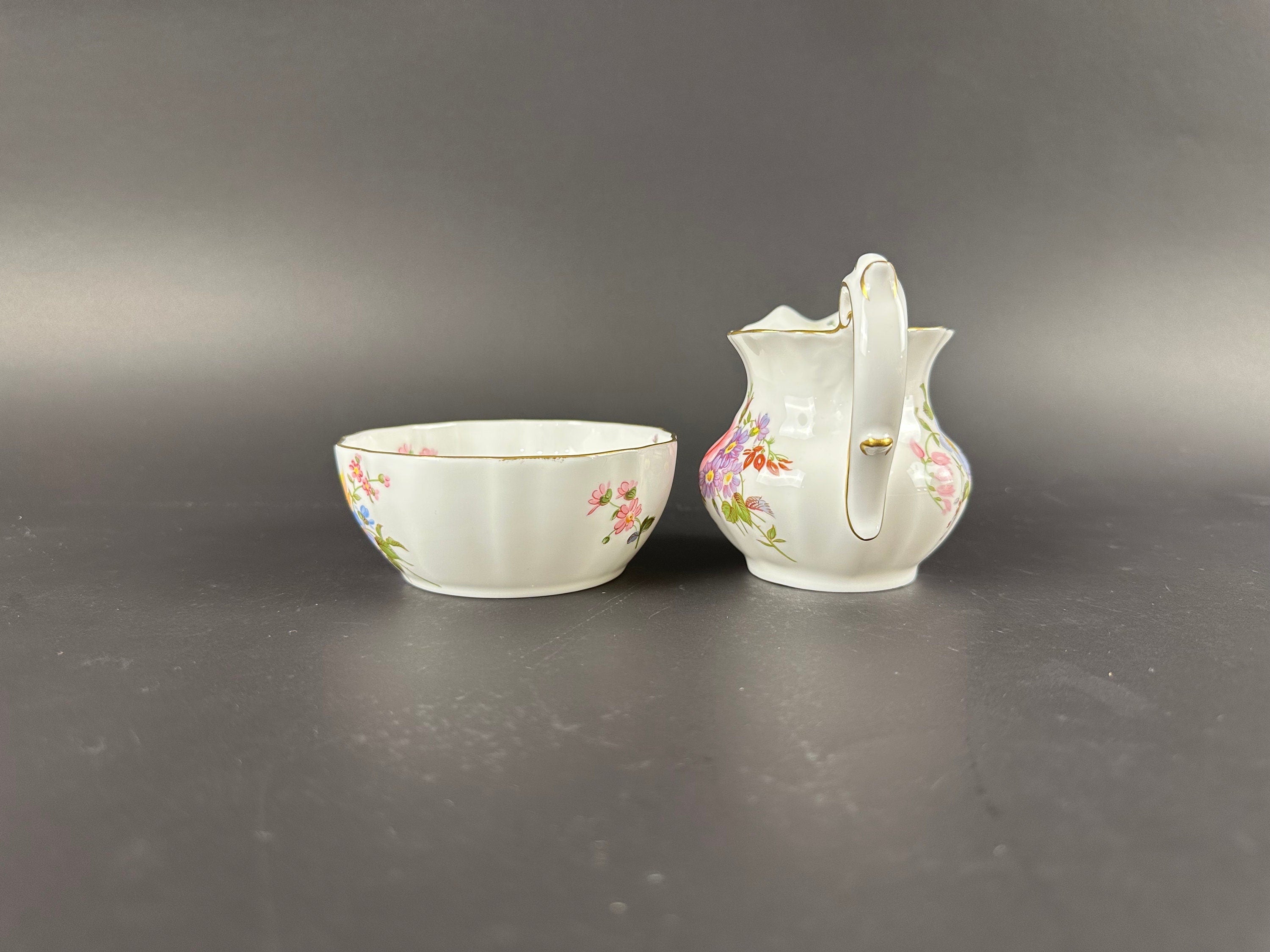 Royal Crown Derby Derby Posies Creamer and Open Sugar Bowl