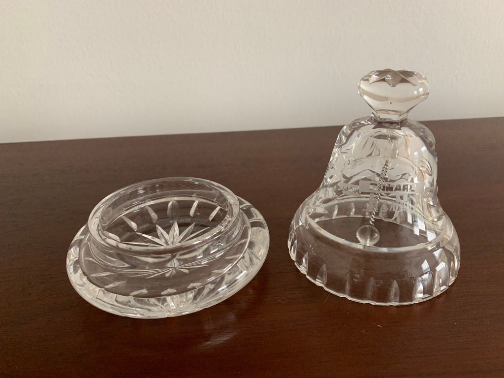 Waterford Crystal Bell and Base Commemorating Cunard Shipping 150 year Anniversary