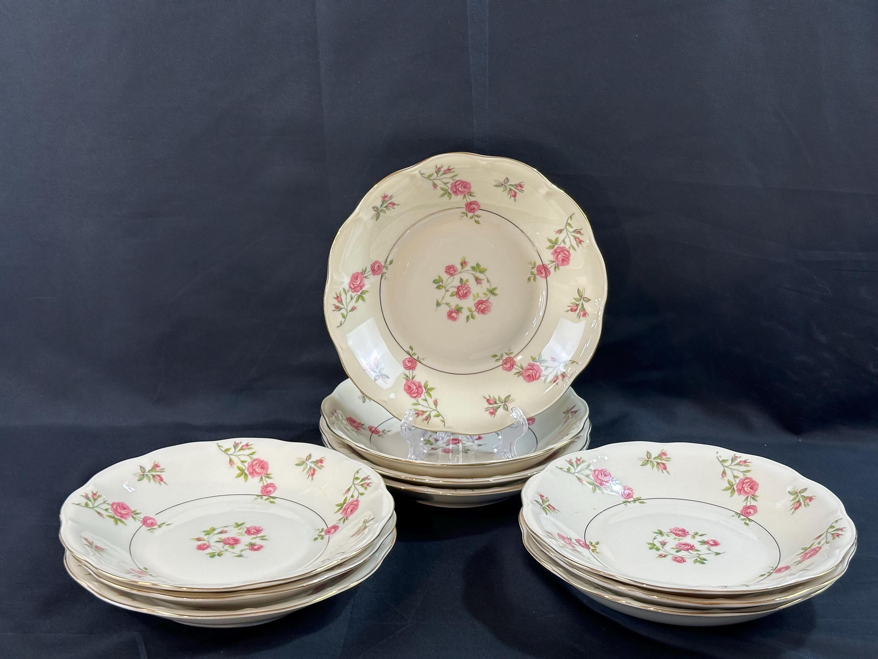 10 Haviland Delaware Coupe Shaped Soup Bowls
