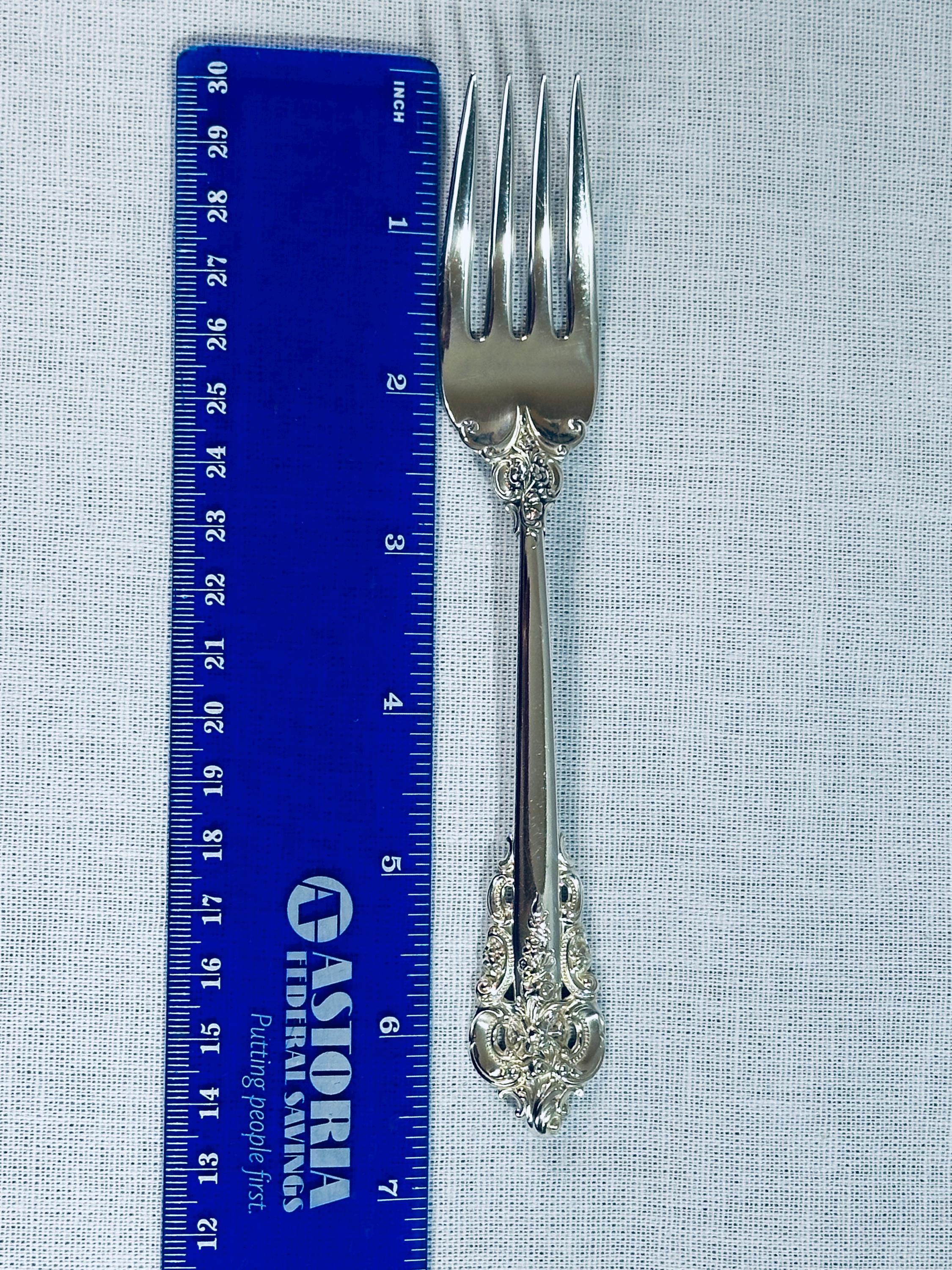 Wallace Grande Baroque Sterling  Salad Fork