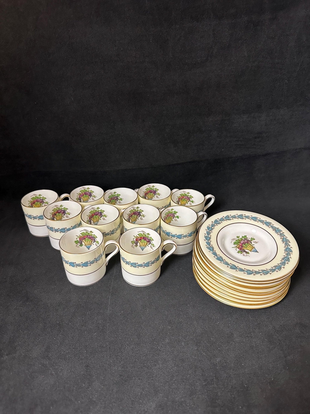 11 Wedgwood Appledore Demitasse Cups and Saucers