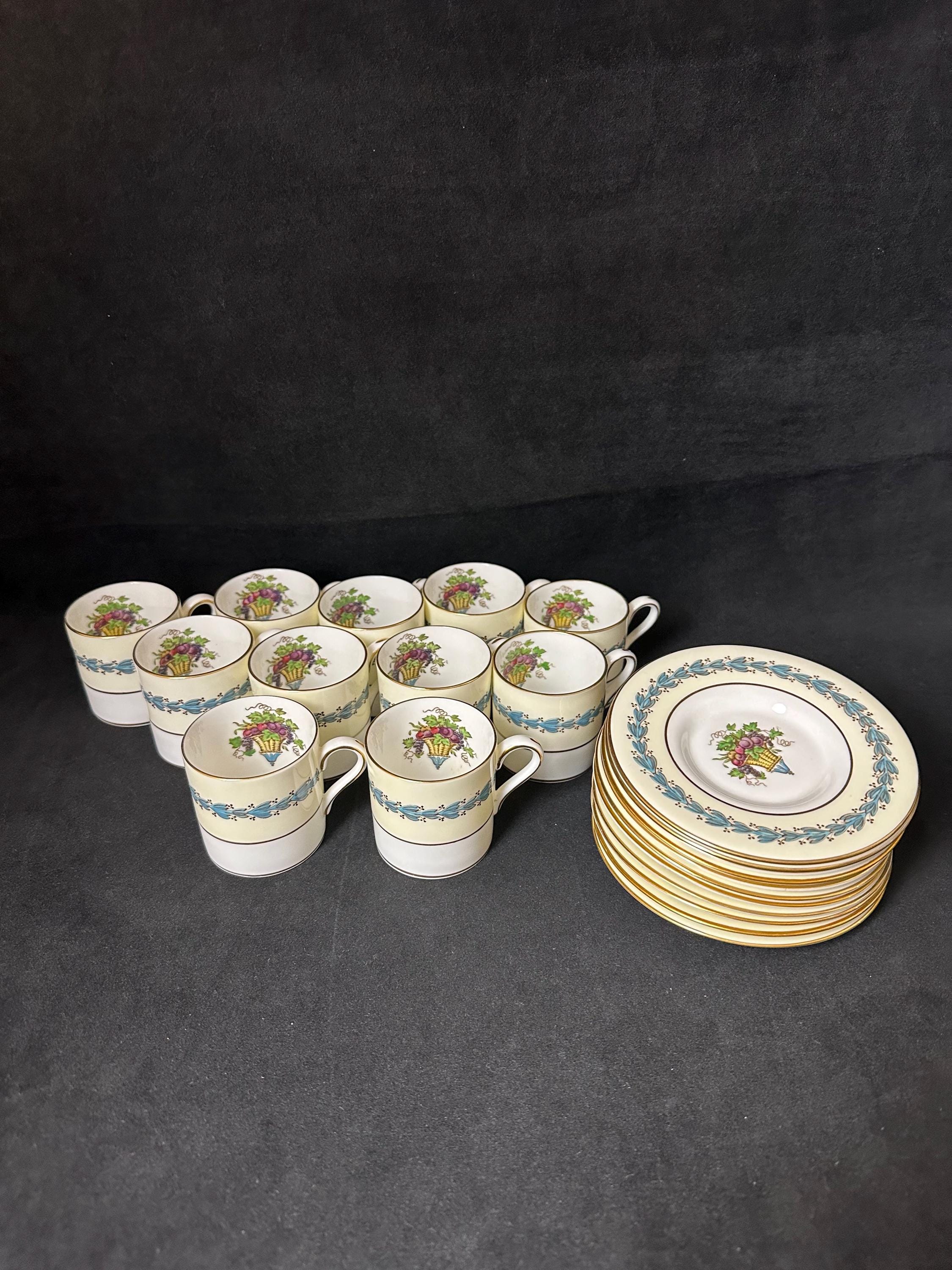 11 Wedgwood Appledore Demitasse Cups and Saucers