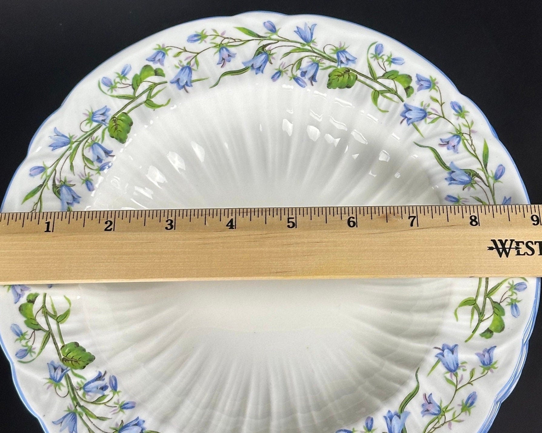 4 Shelley Harebell Large Soup Bowls