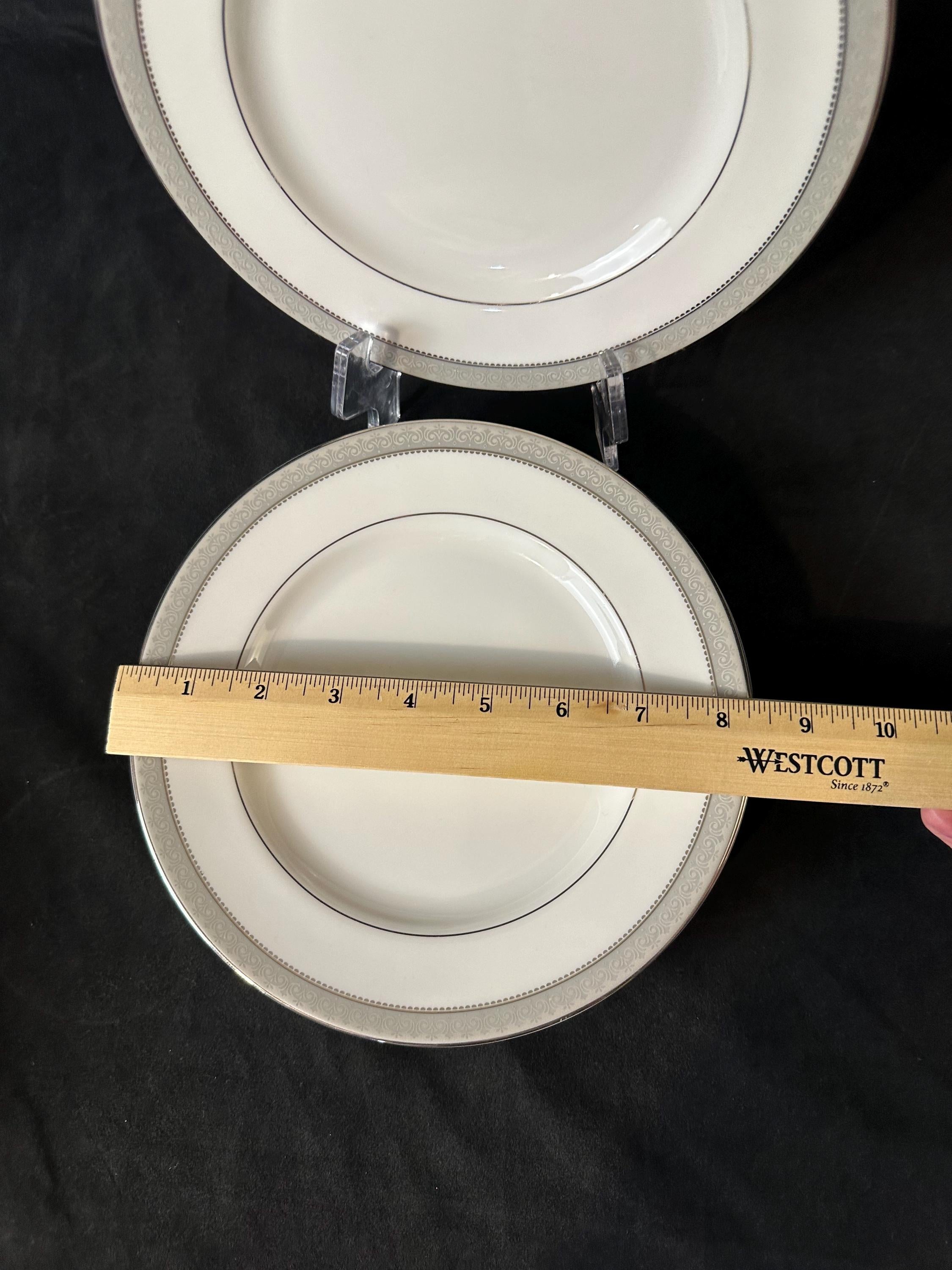 5 Mikasa Platinum Crown Salad Dessert Plates