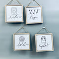 4 Framed Laundry Room Signs