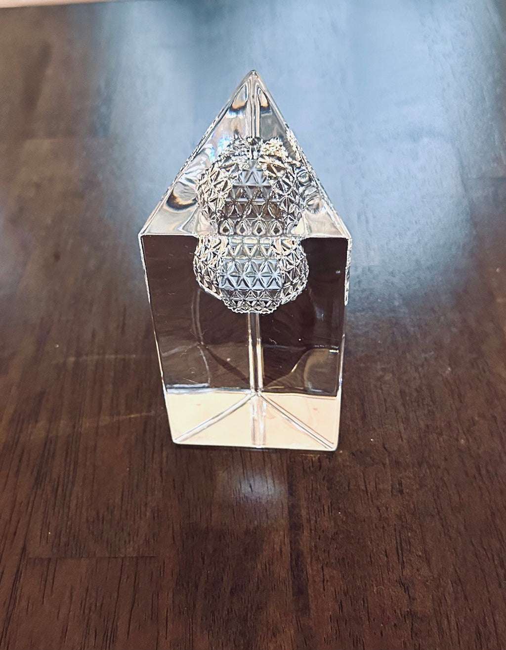 Waterford Crystal Golf Ball in a Prism Paperweight