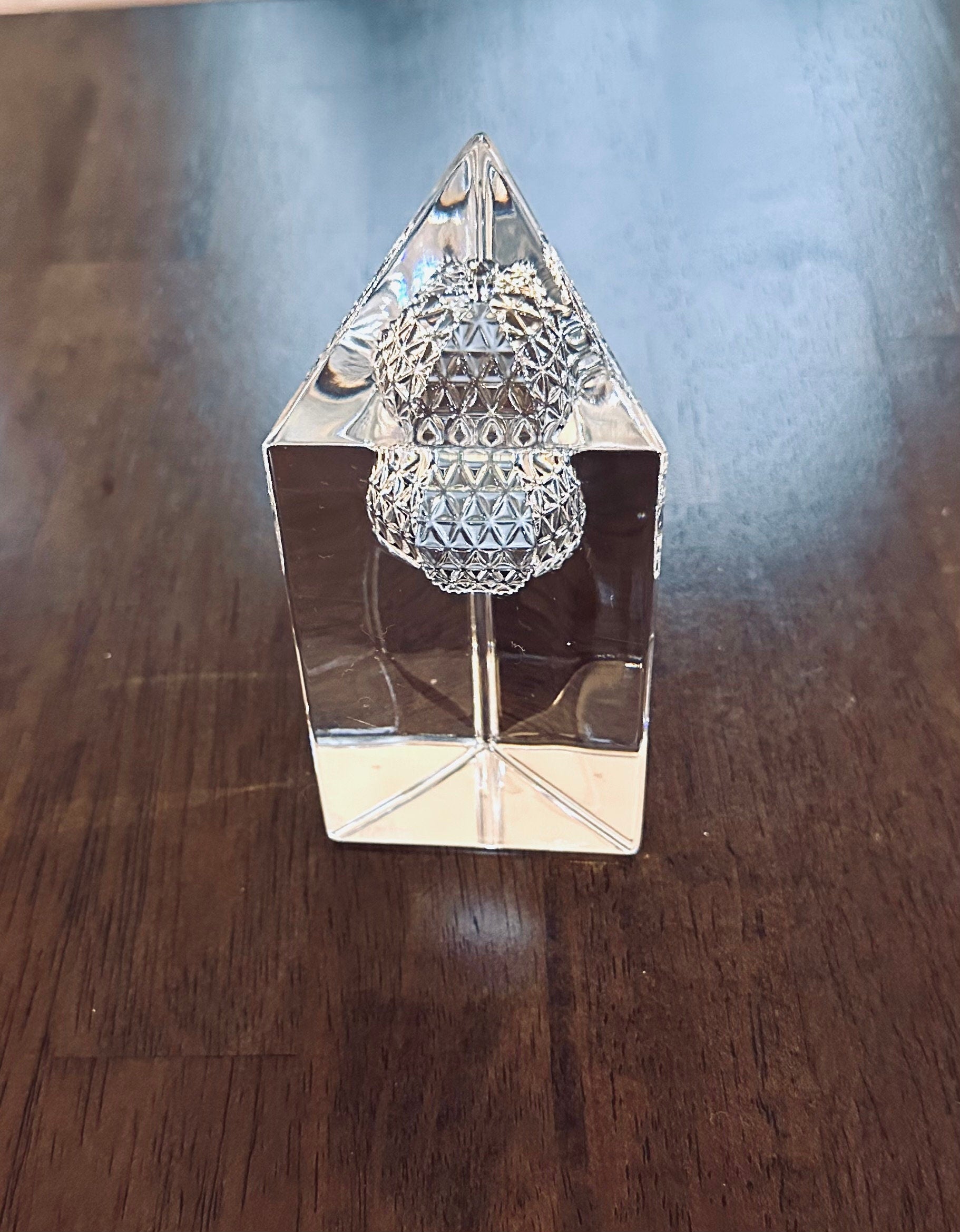 Waterford Crystal Golf Ball in a Prism Paperweight
