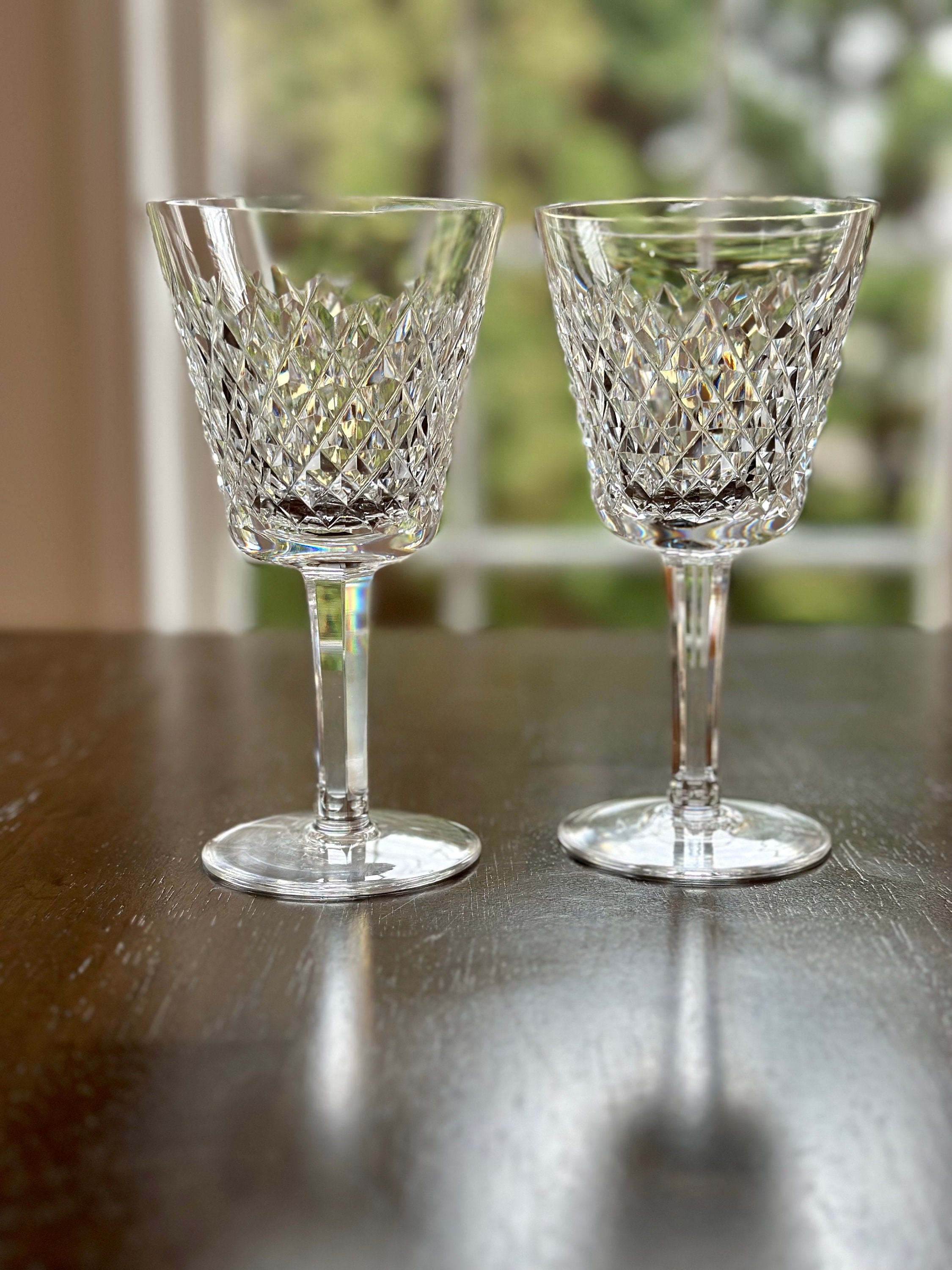 2 Waterford Crystal Alana Claret Glasses