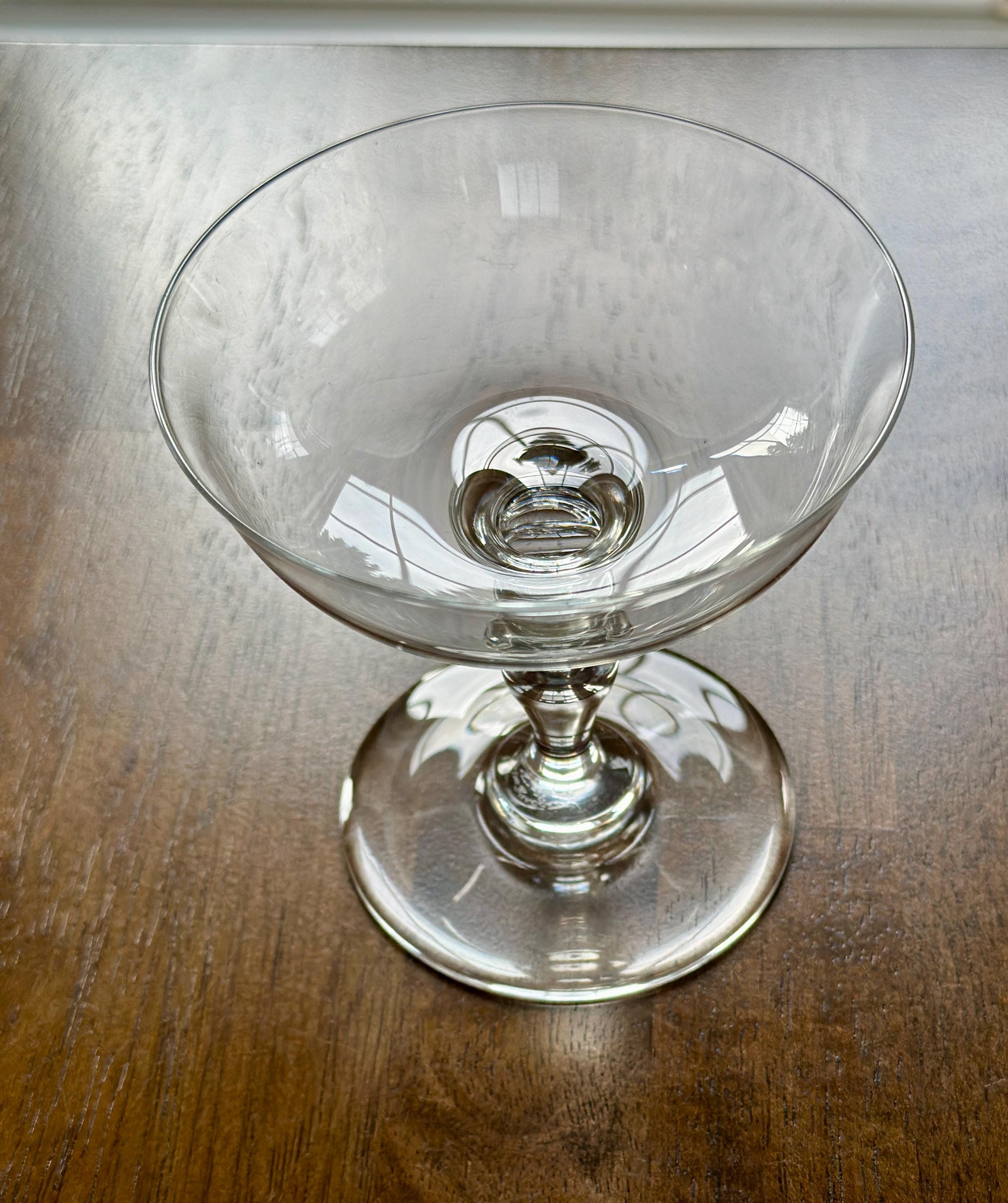 12 Baccarat Crystal Champagne Glasses Provence Pattern