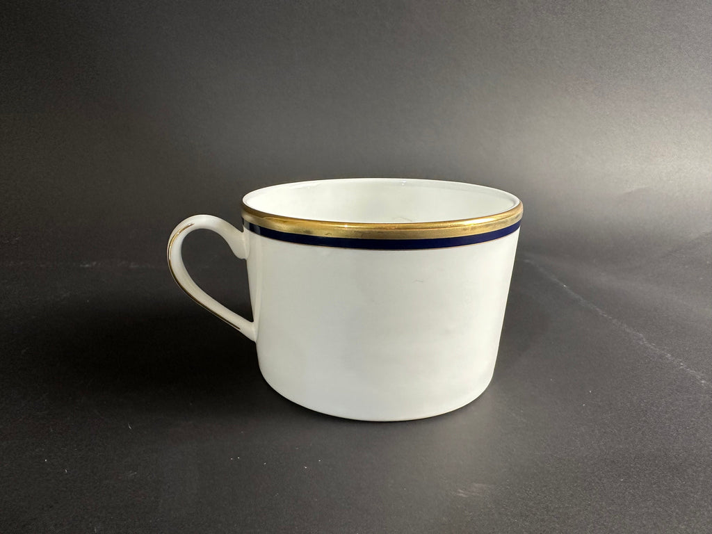 Six Lenox “Library Lane Navy” Teacups /Flat Mugs by Kate Spade