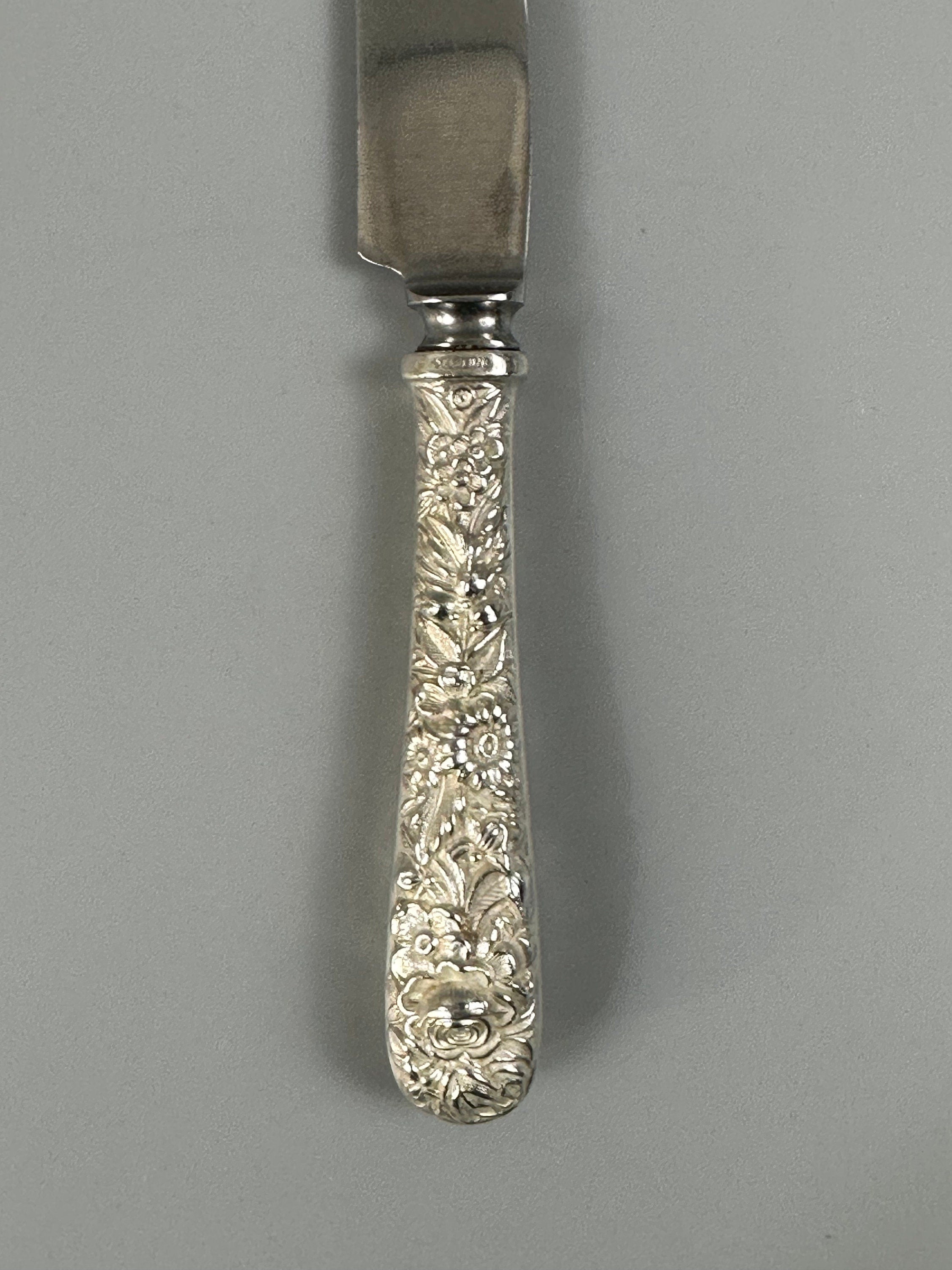 2 Kirk Stieff Repousse Place Knives