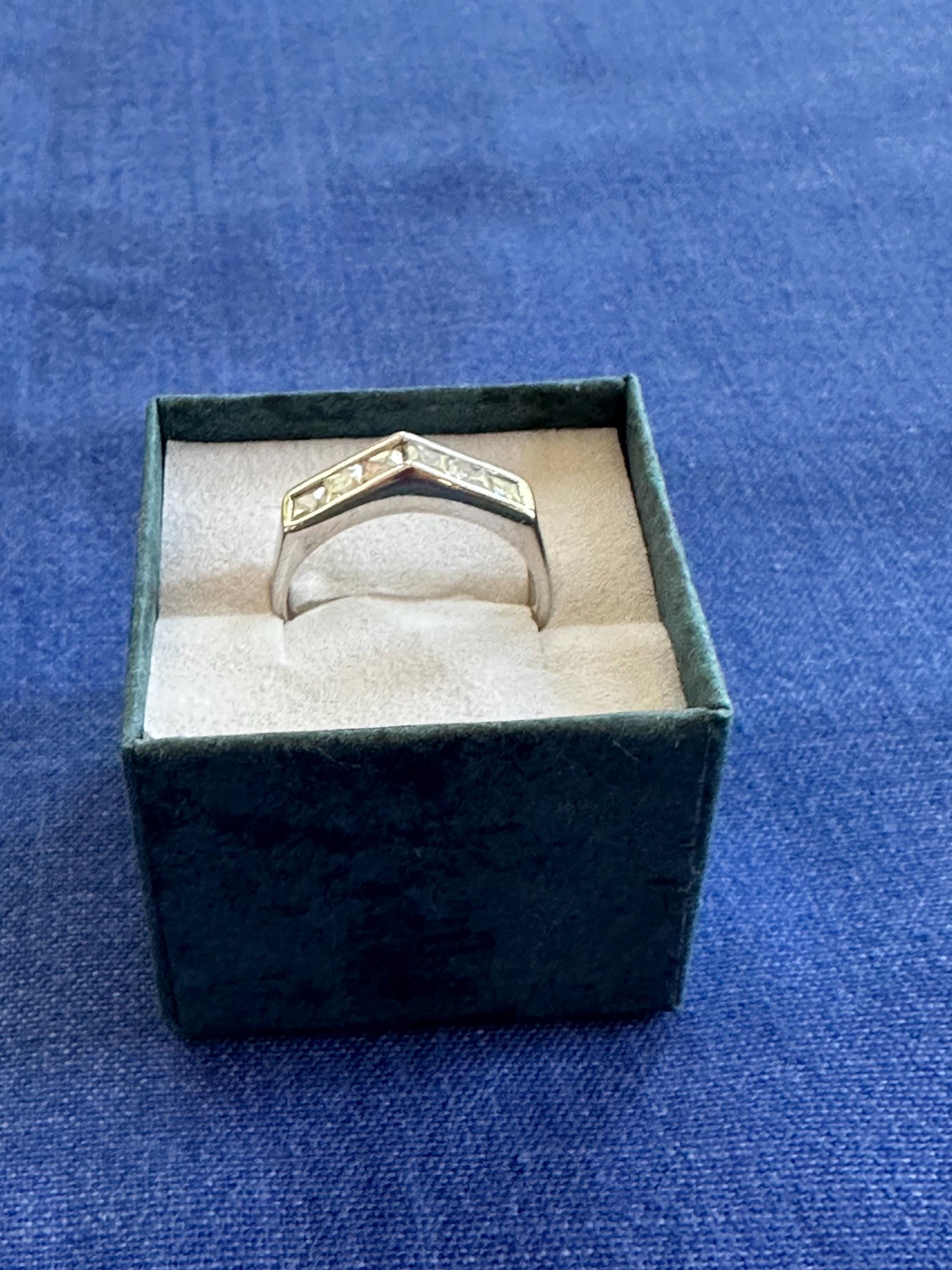 Vintage Sterling Silver and Cubic Zirconia Ring