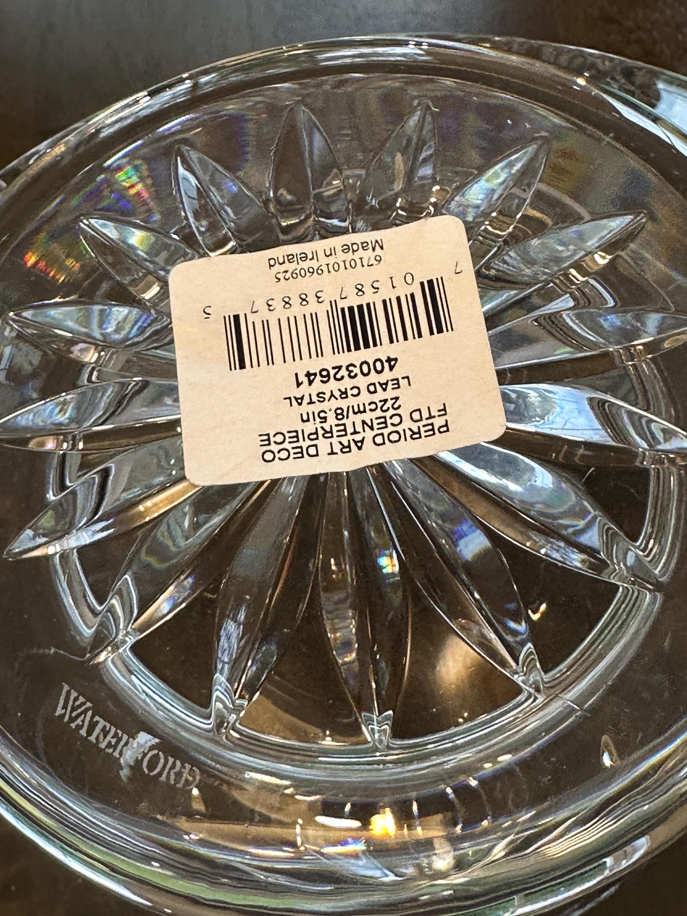 Waterford Crystal Period Art Deco New York Edition Signed Footed Bowl