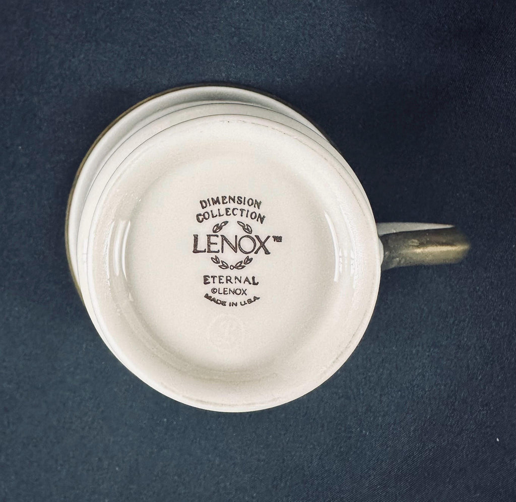 2 Lenox Eternal Teacups and Saucers