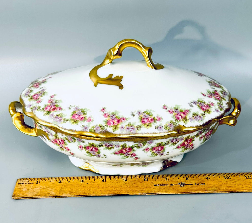 Elite Limoges Bridal Wreath Covered Bowl by Bawo and Dotter