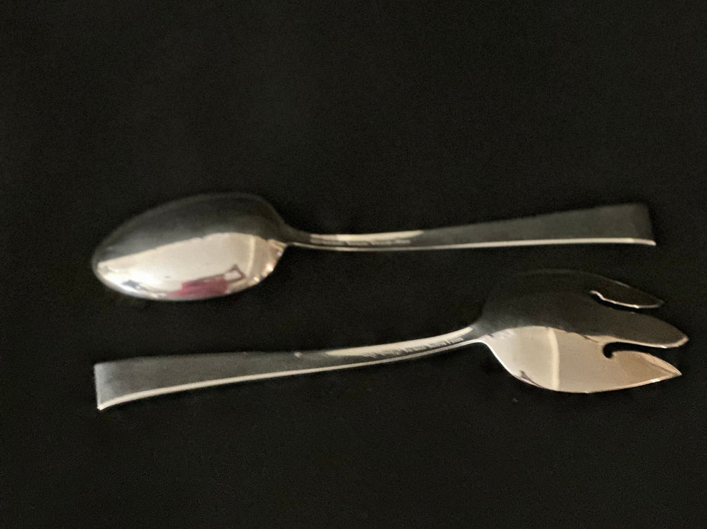 Reed and Barton Classic Rose Sterling Silver Salad Set