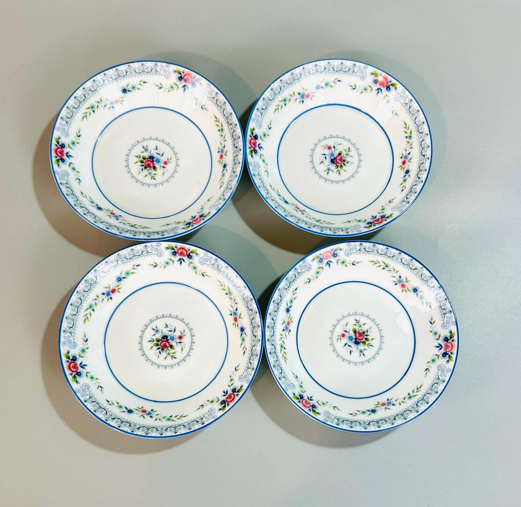 4 Wedgwood Rosedale Fruit Bowls Dessert Bowls