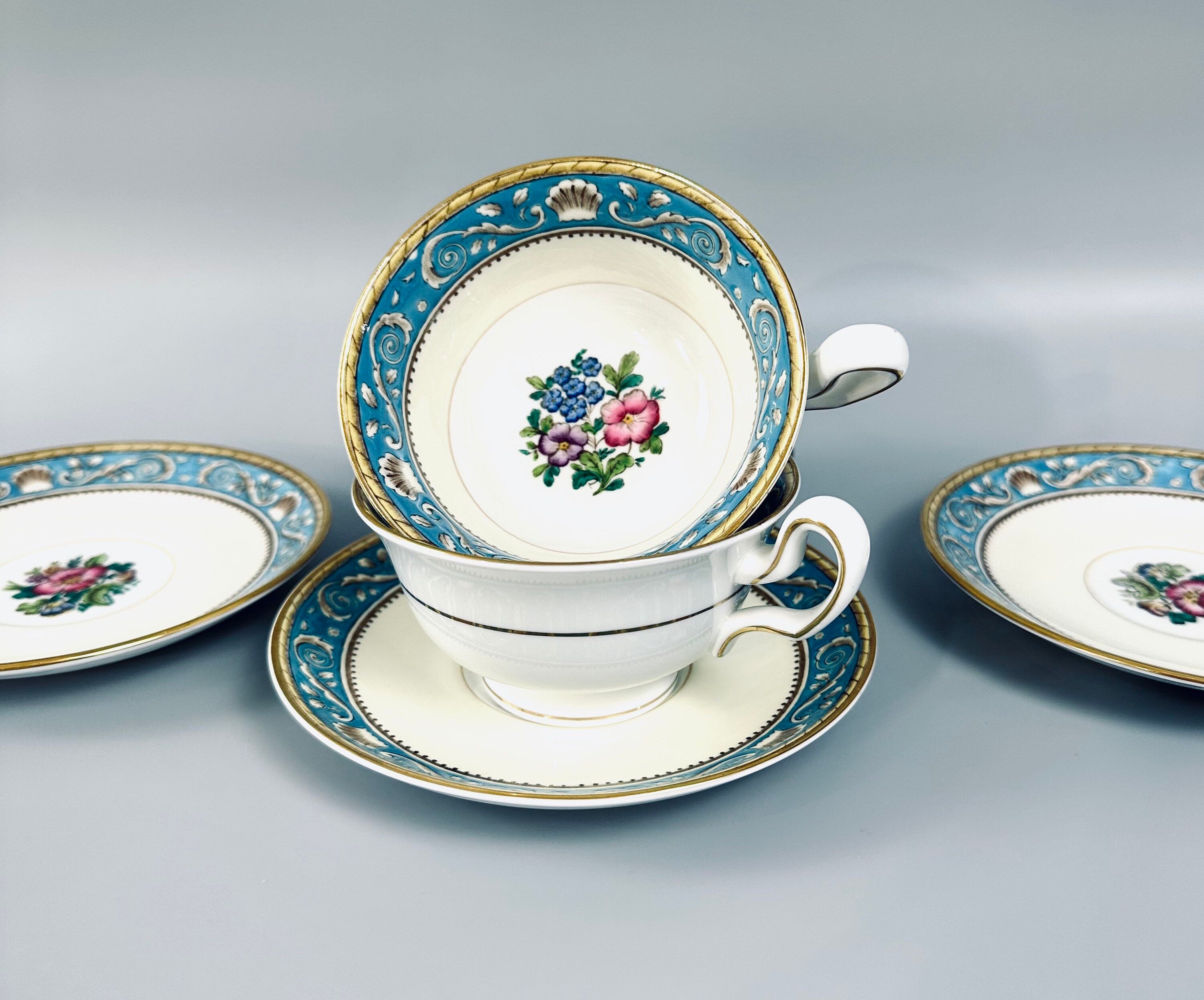 Wedgwood Runnymede Turquoise Teacup and Saucer