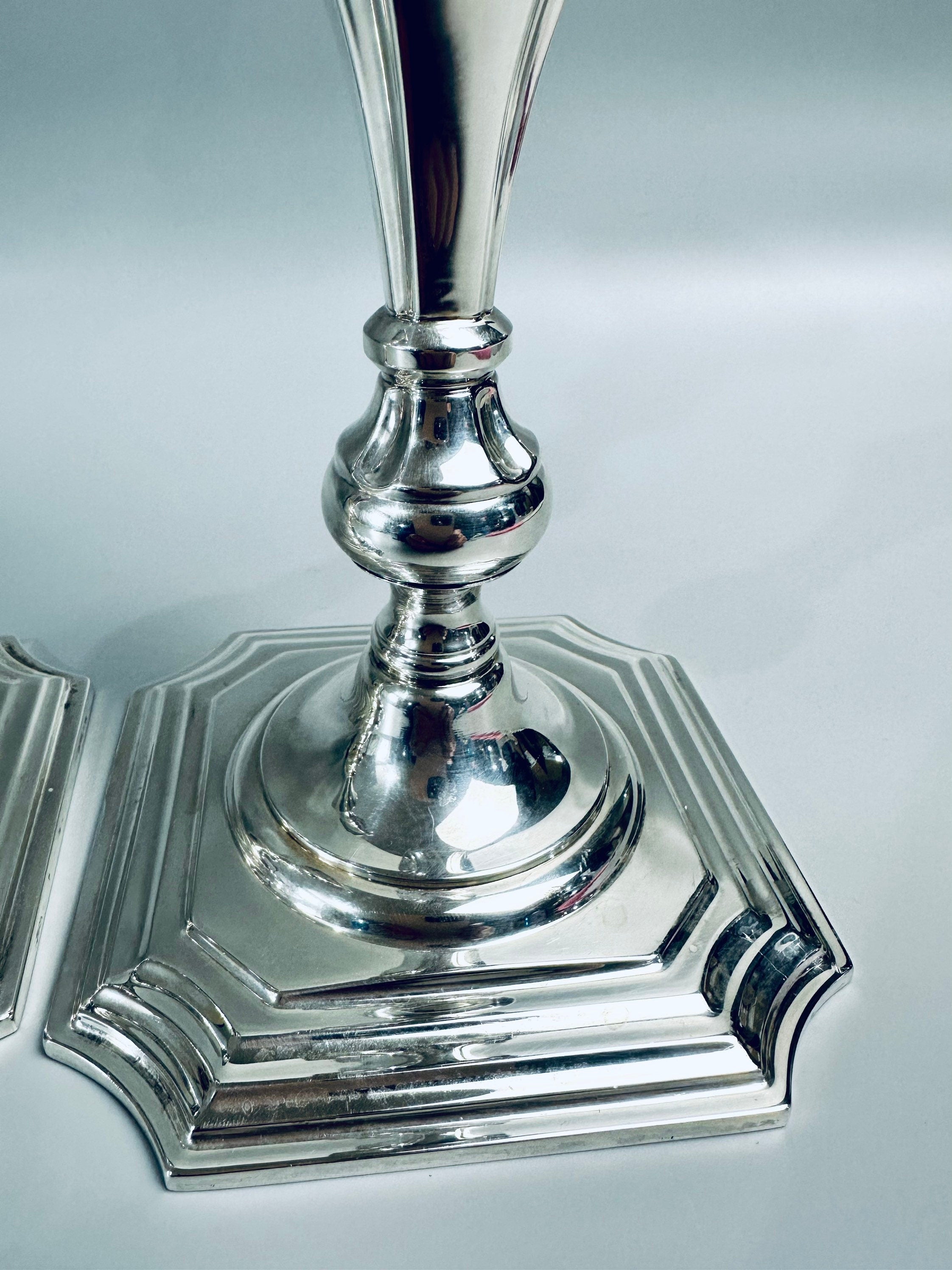 Redlich Sterling Silver Antique Candlesticks