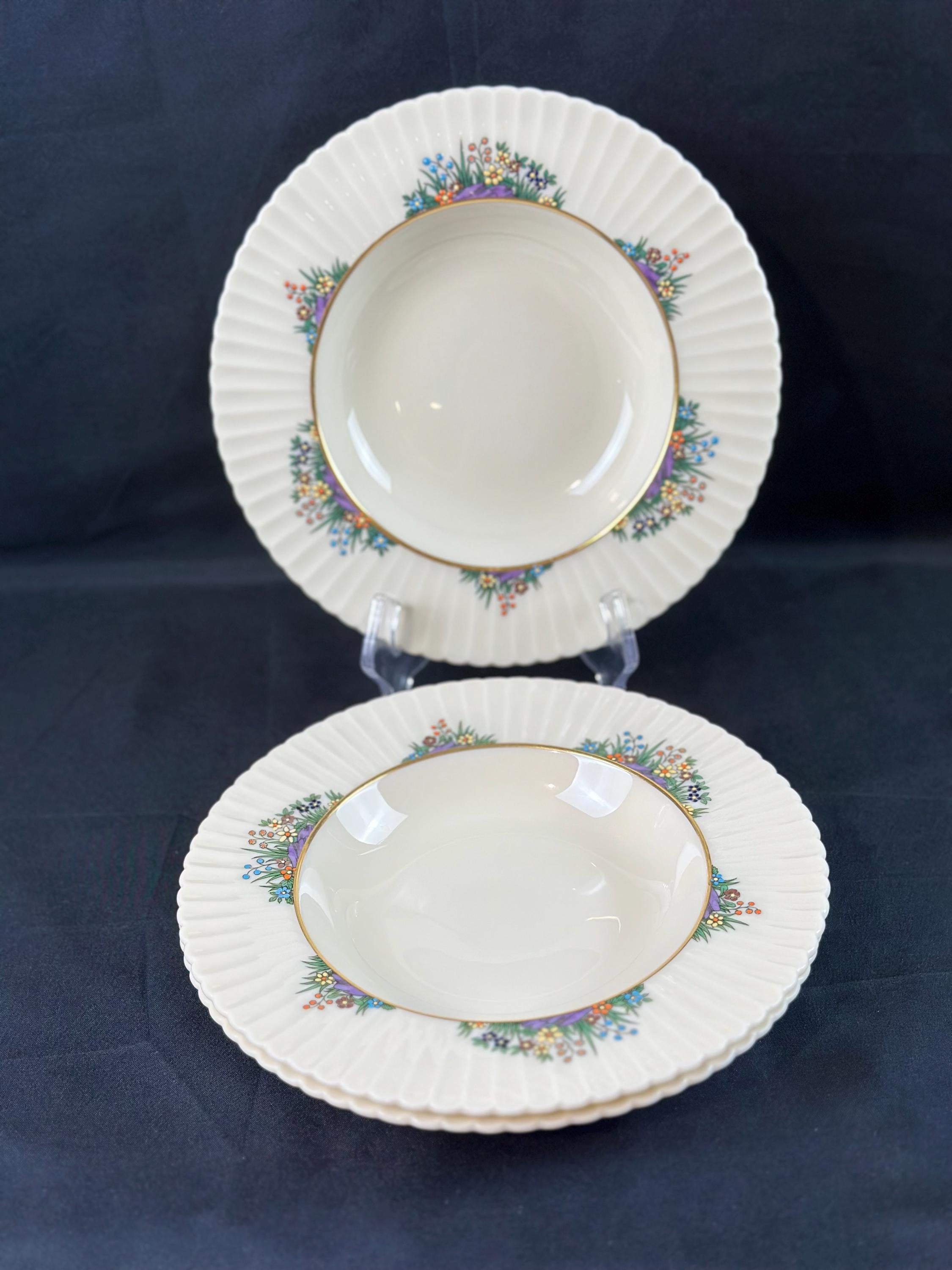 3 Lenox Rutledge Soup Bowls