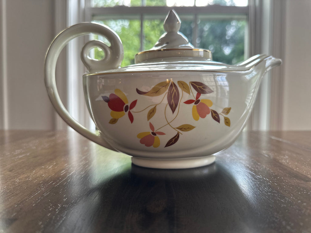 Vintage Hall Autumn Leaf Aladdin Teapot
