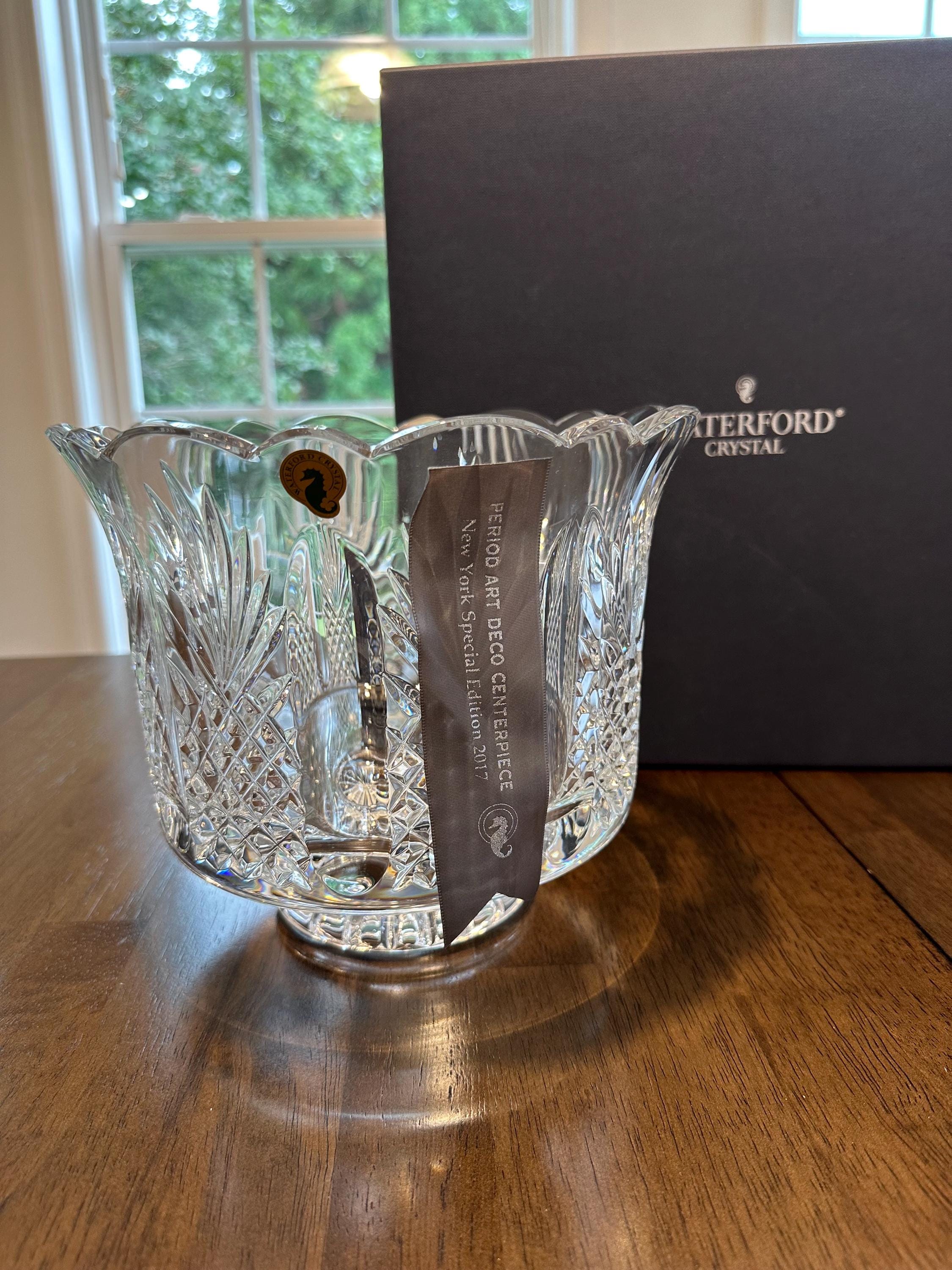Waterford Crystal Period Art Deco New York Edition Signed Footed Bowl