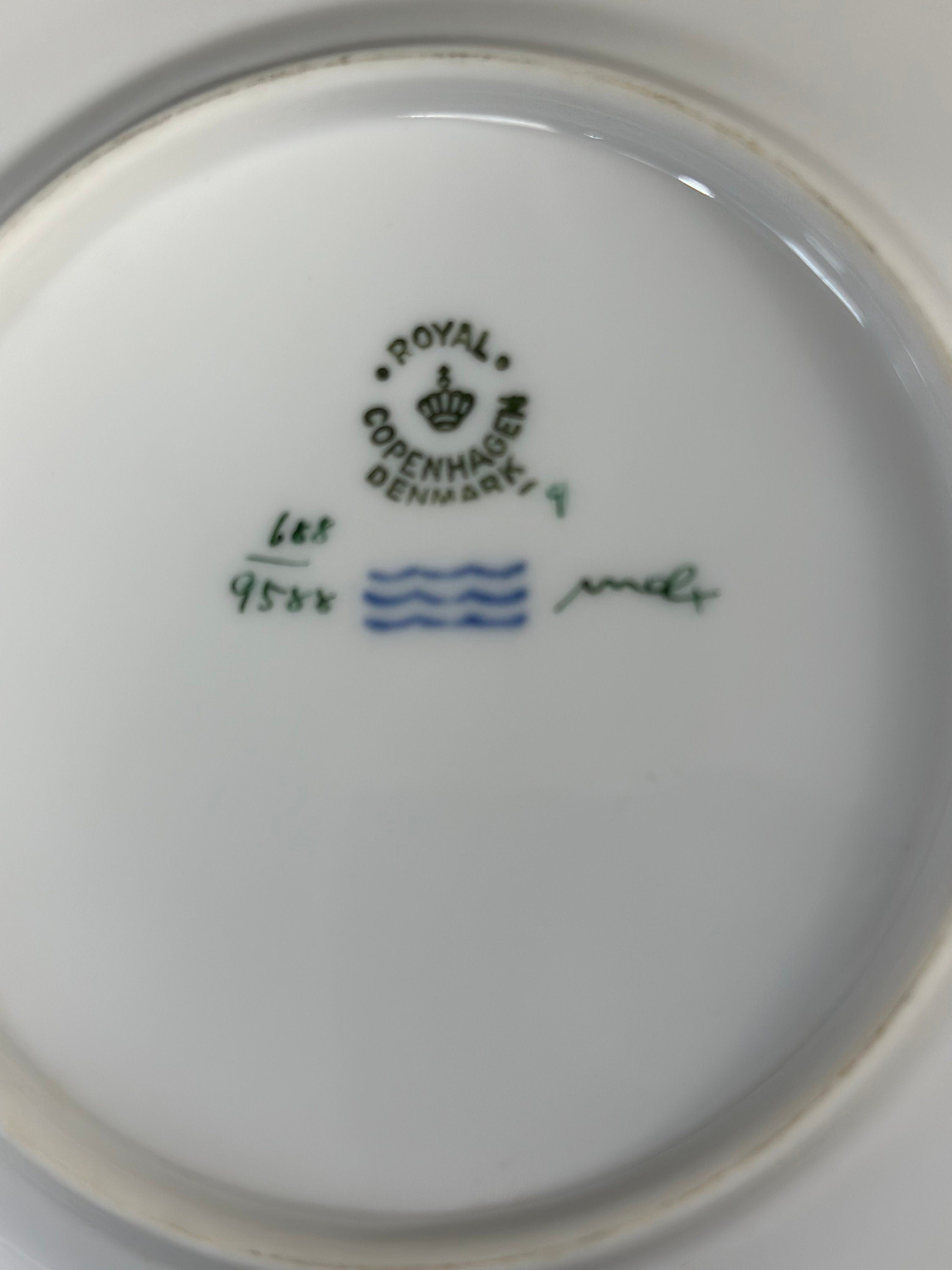 4 Royal Copenhagen Brown Rose Soup Bowls