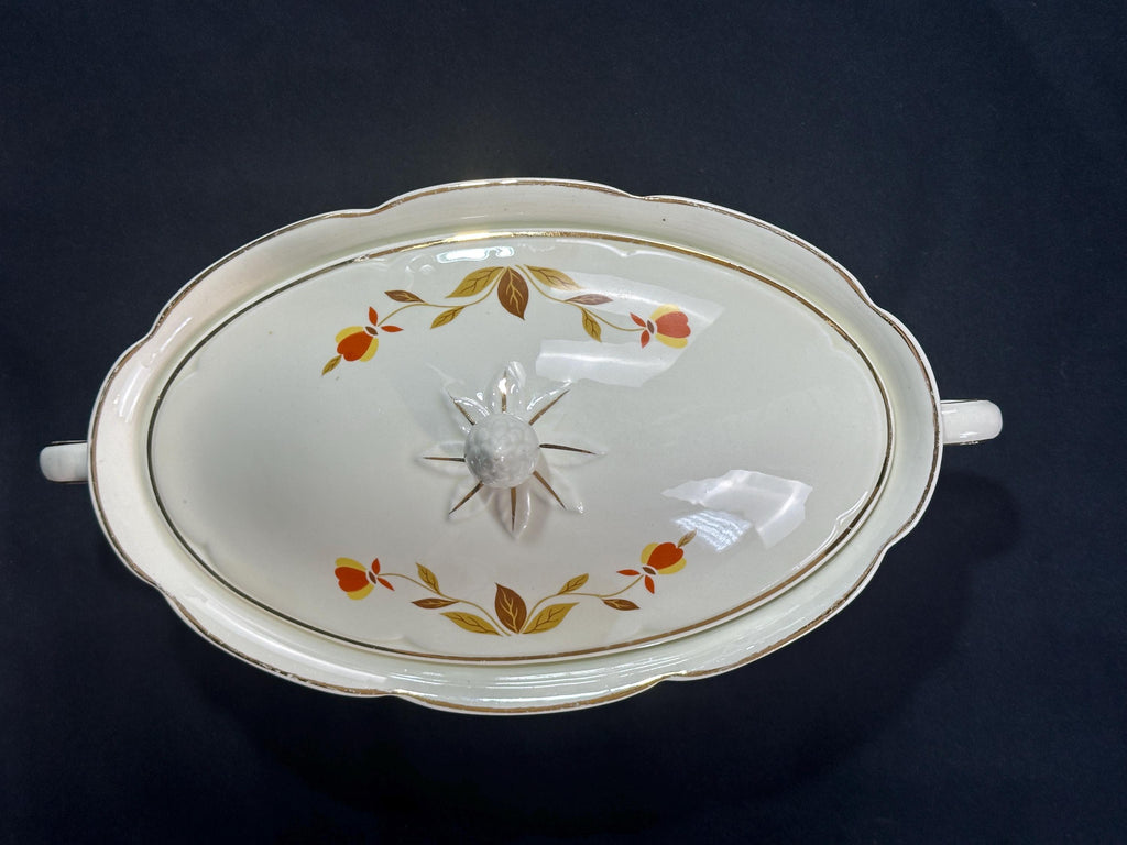 Hall Autumn Leaf Covered Oval Bowl