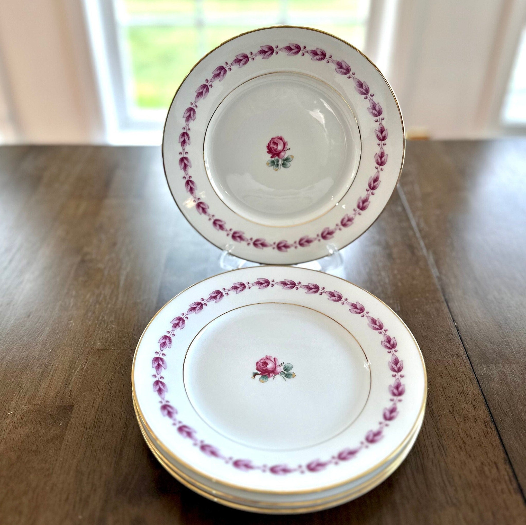 4 Richard Ginori Camelia Salad Plates