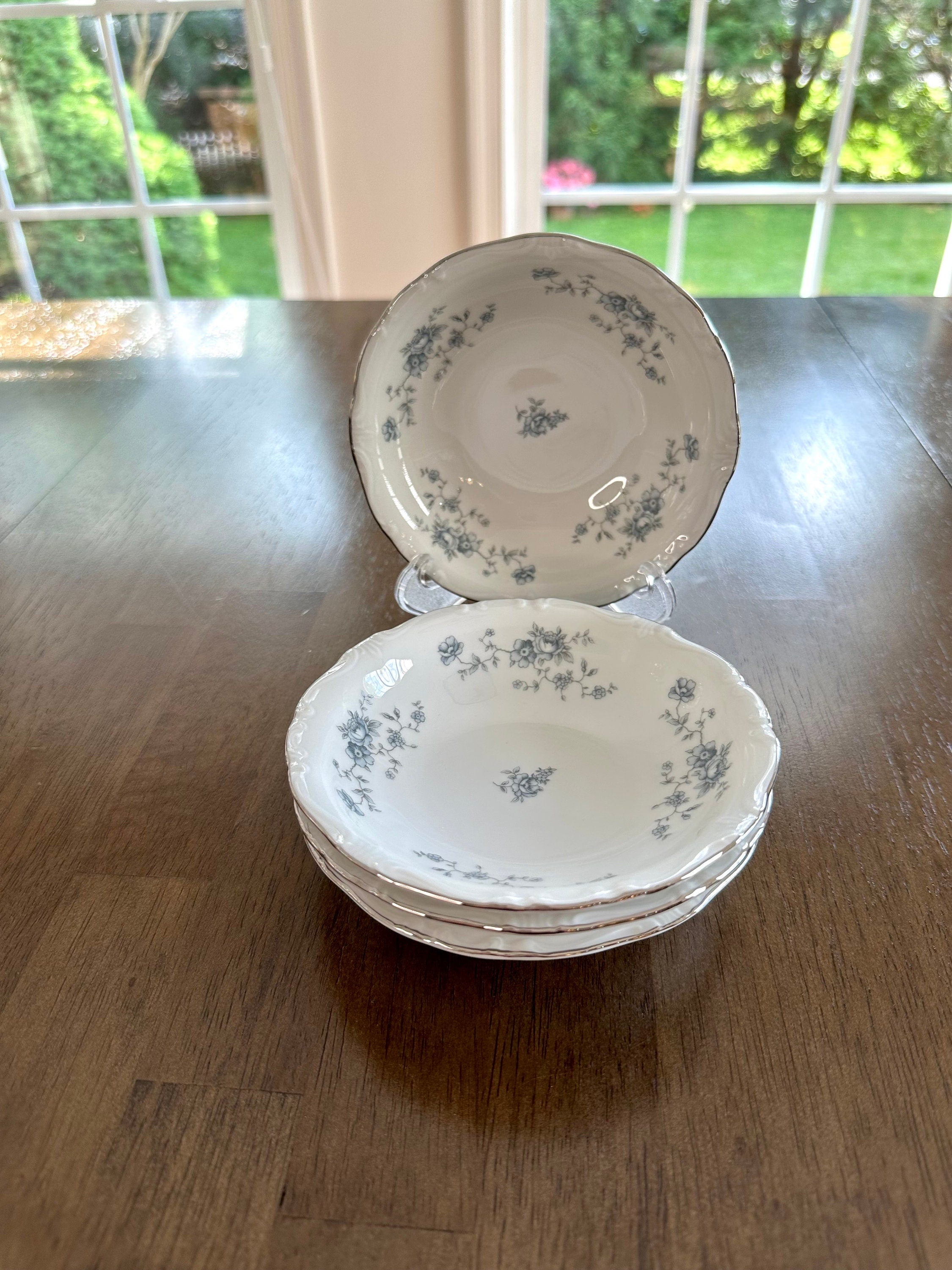 4 Johann Haviland Blue Garland Fruit Bowls