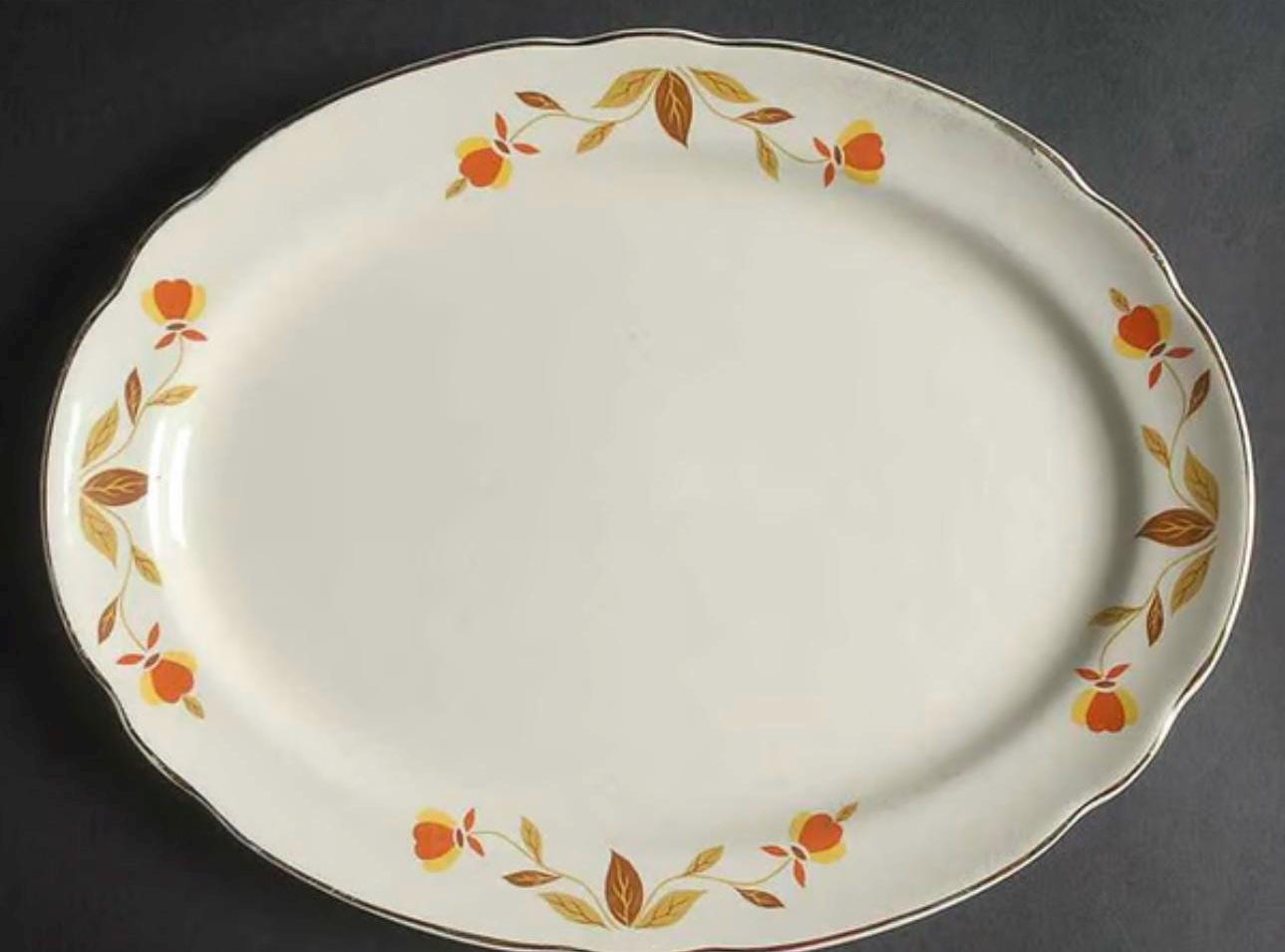 Hall Pottery Autumn Leaf Hostess Set