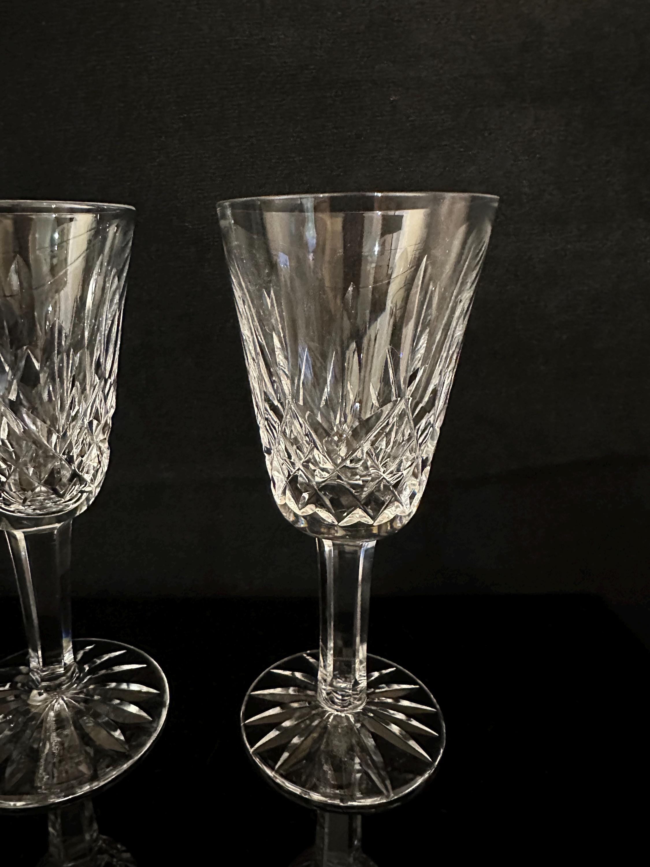 2 Waterford Lismore Sherry Glasses
