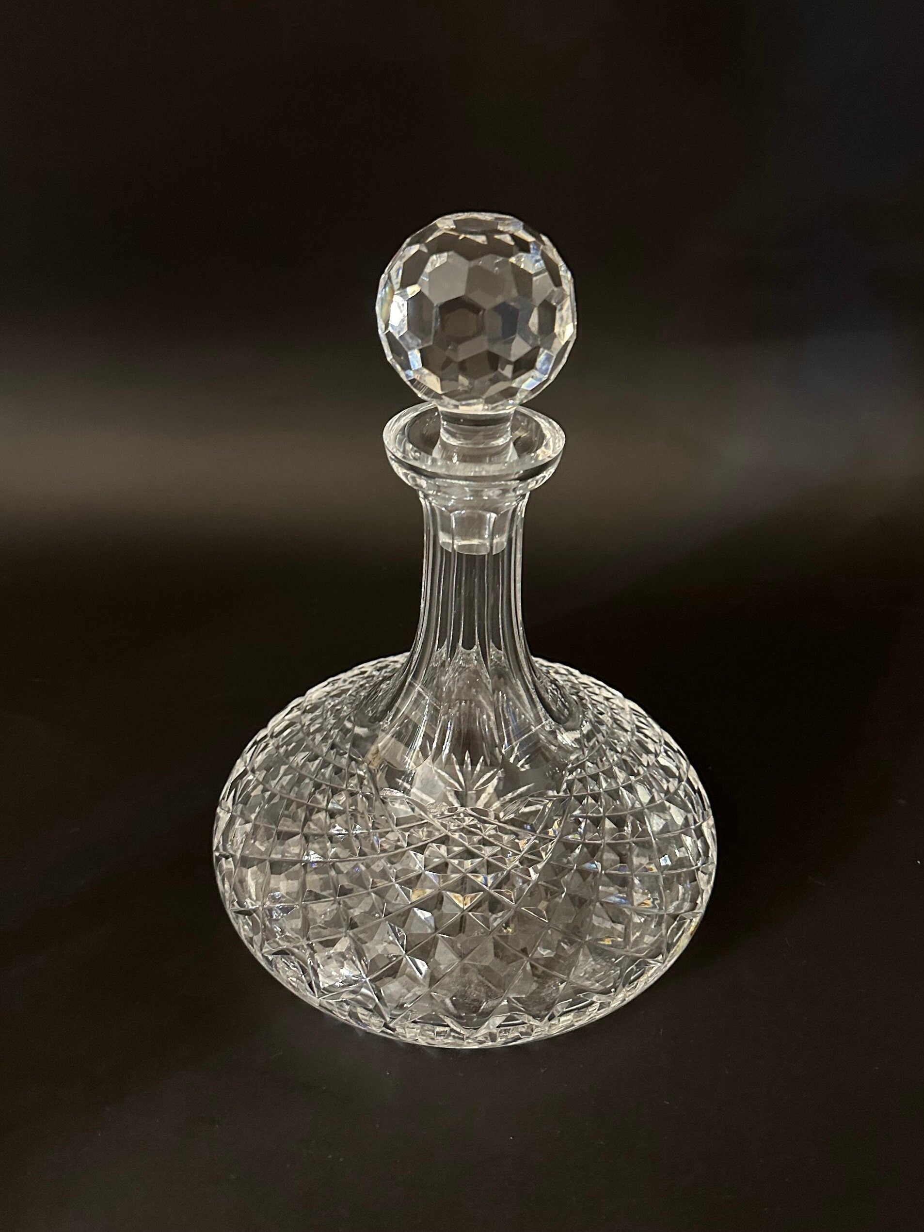 Waterford Crystal Ships Decanter & Stopper Alana Pattern