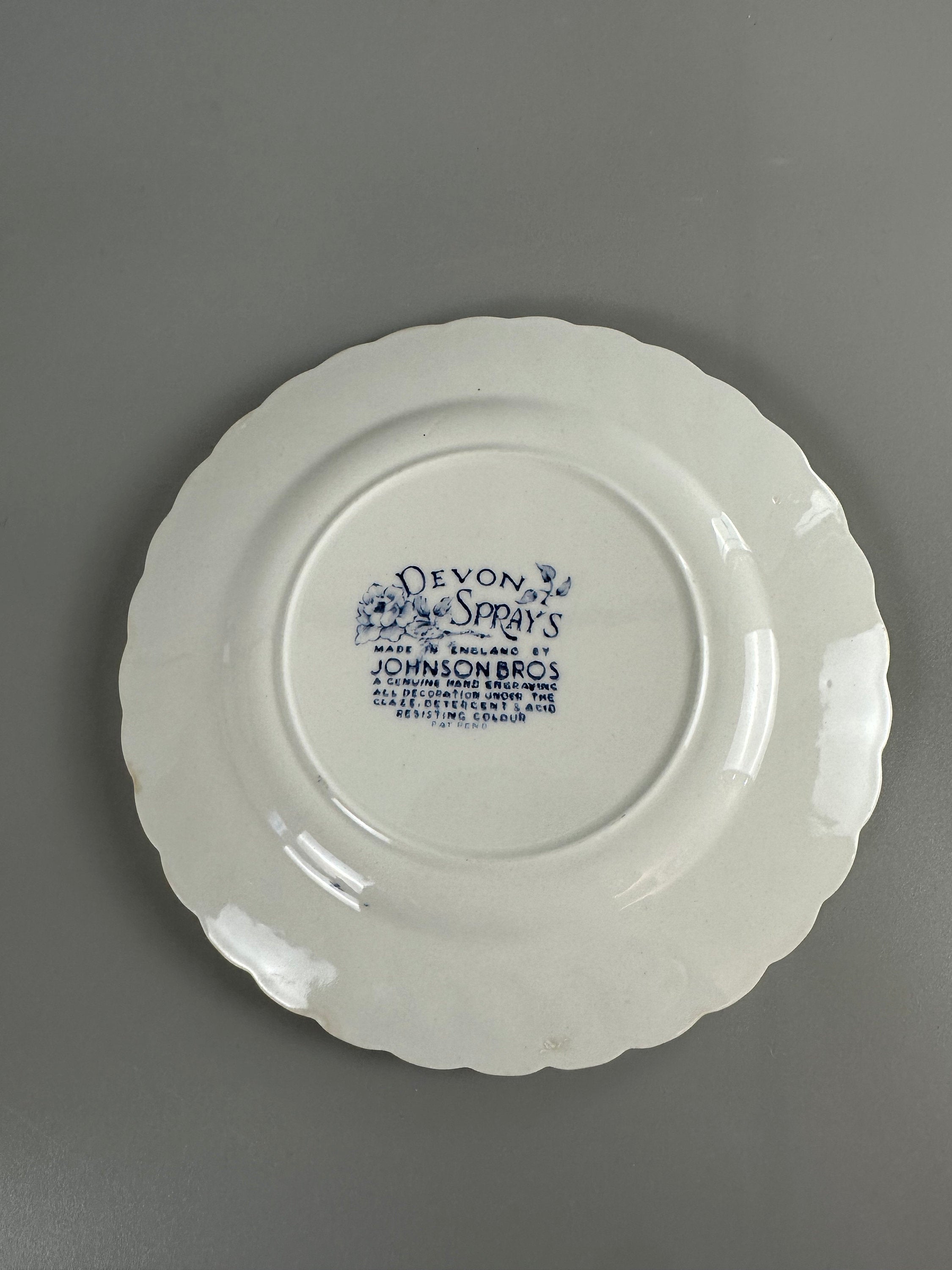 2 Johnson Brothers Devon Sprays Bread Plates