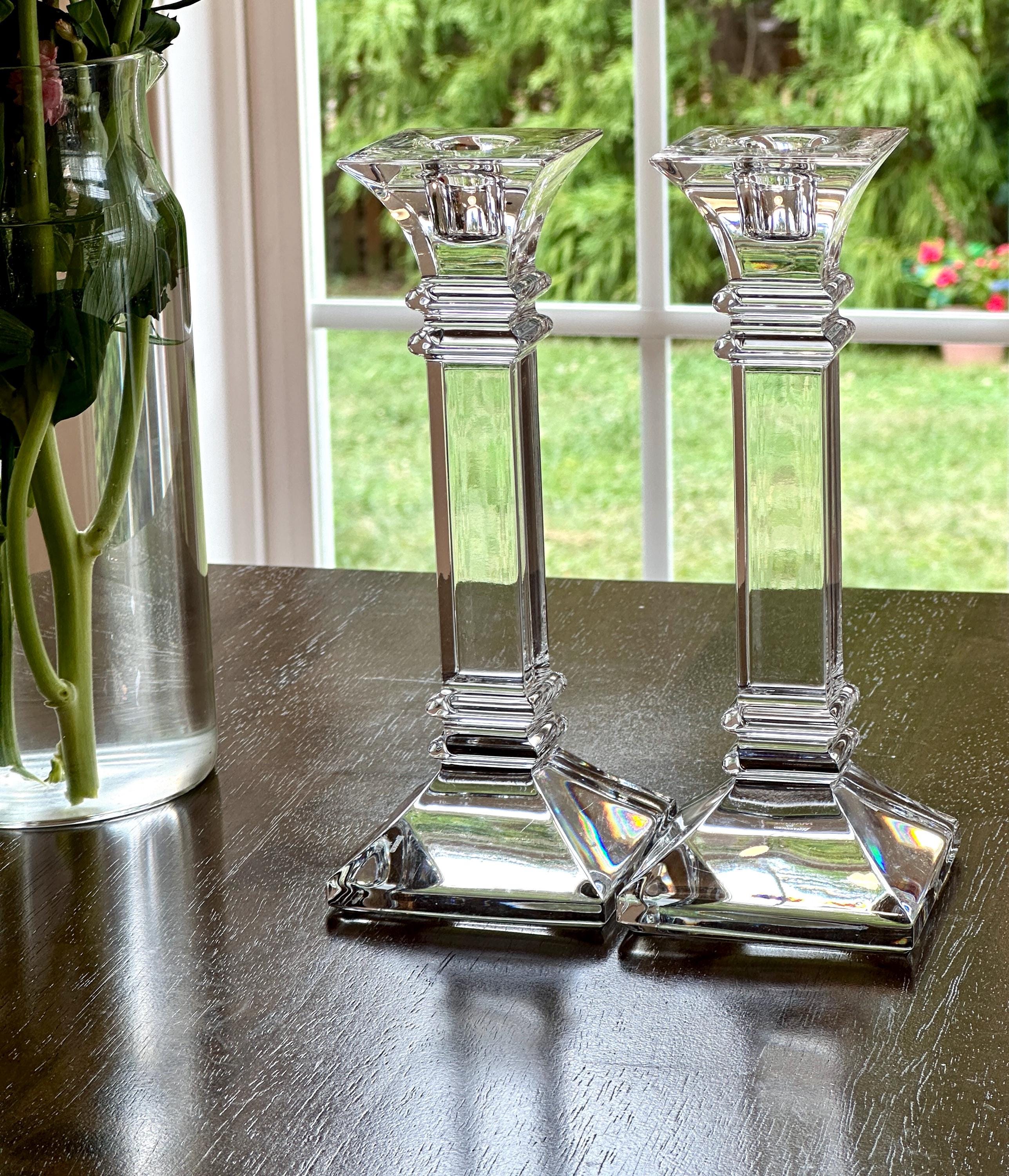 Waterford Treviso Tall Crystal Candlesticks
