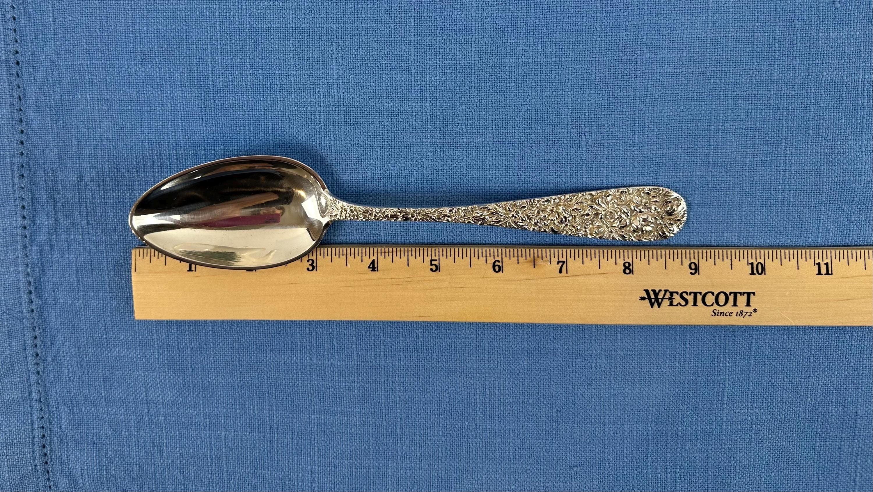 Stieff Rose Large Sterling Serving Spoon