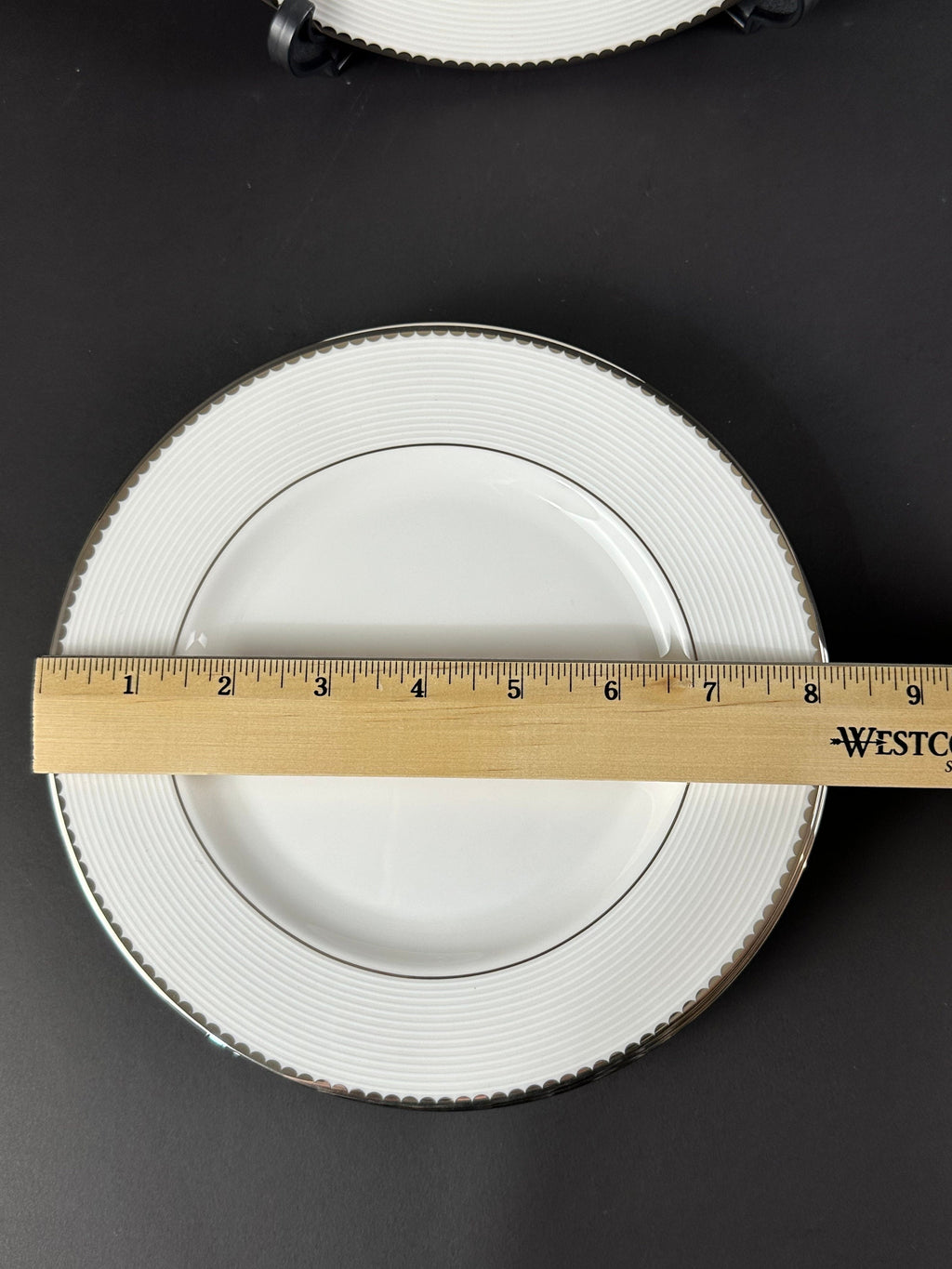 Four Lenox “Sugar Point” Pattern Salad Plates by Kate Spade.