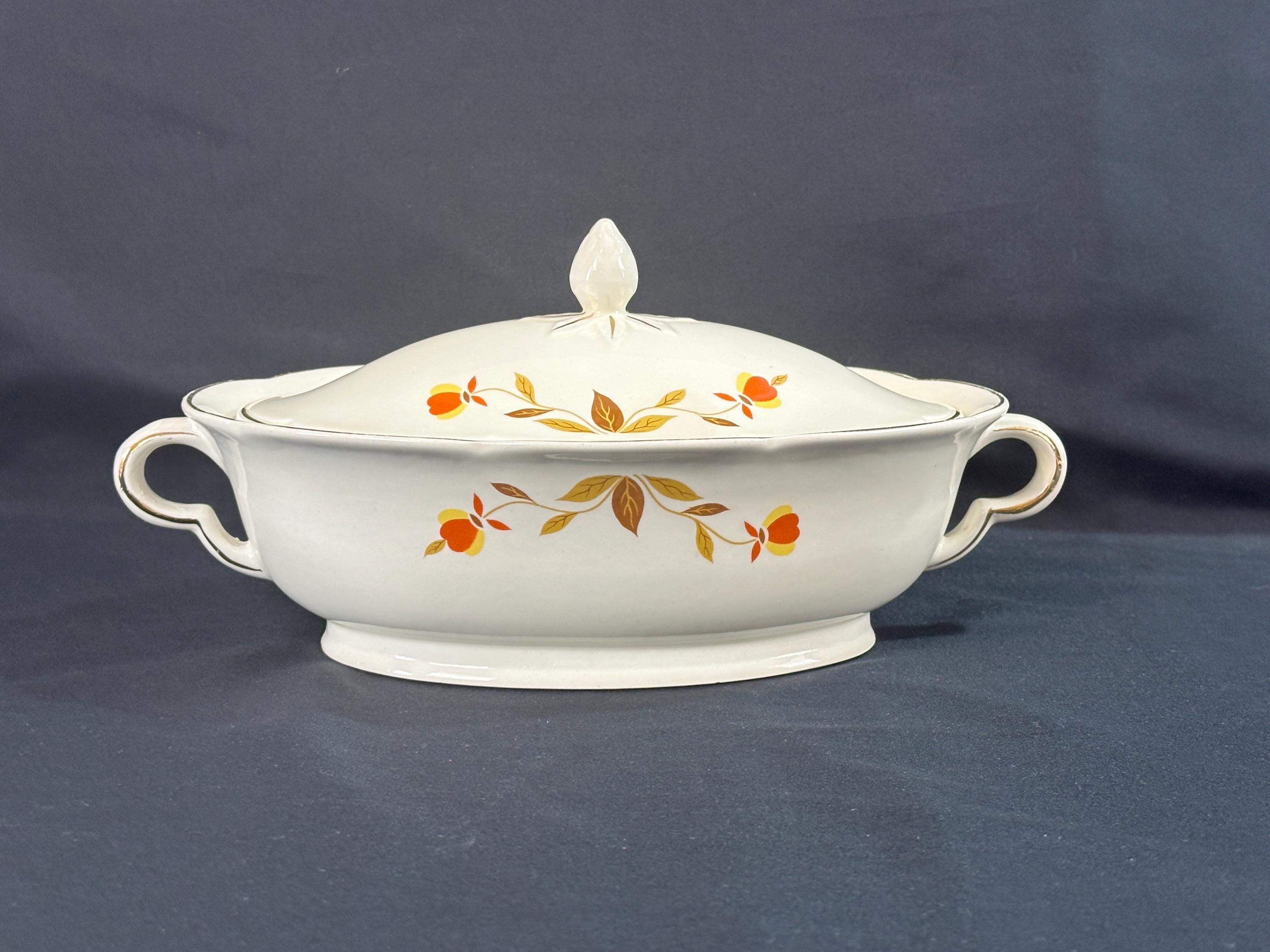 Hall Autumn Leaf Covered Oval Bowl