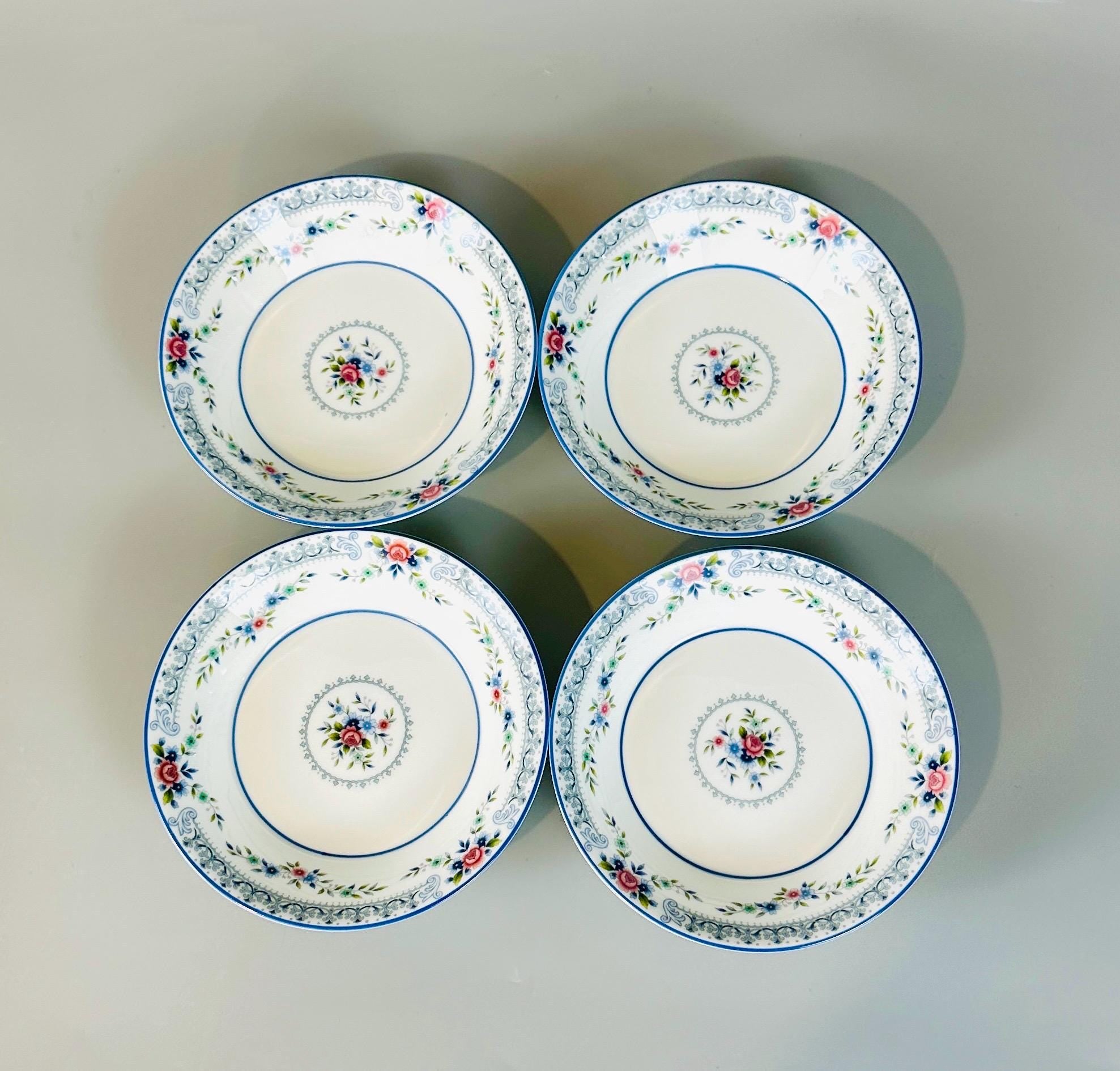 4 Wedgwood Rosedale Fruit Bowls Dessert Bowls
