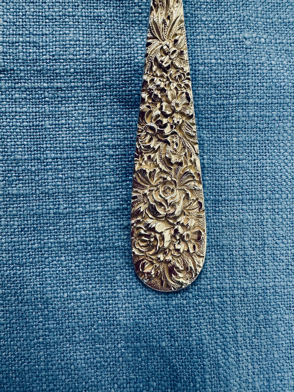 Stieff Rose Large Sterling Serving Spoon