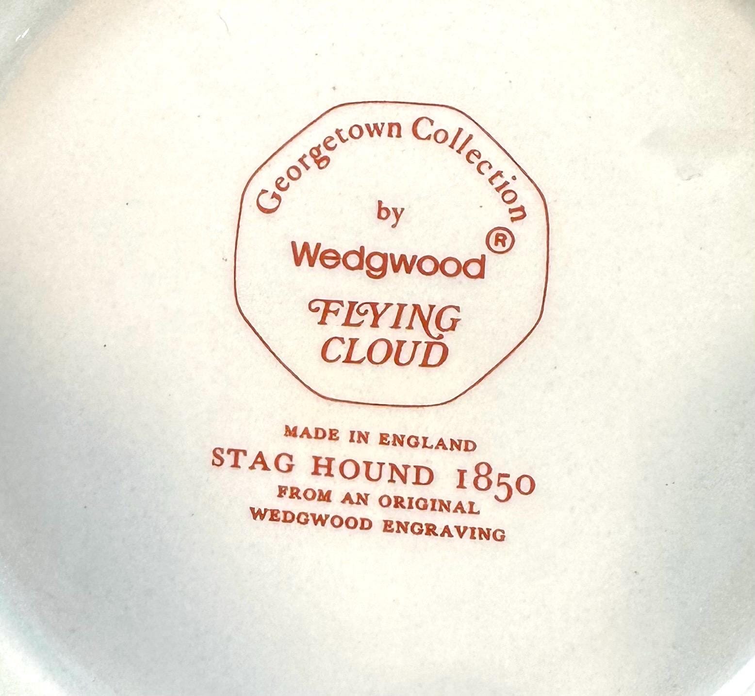 Wedgwood Flying Cloud Rust Teapot and Sugar Bowl